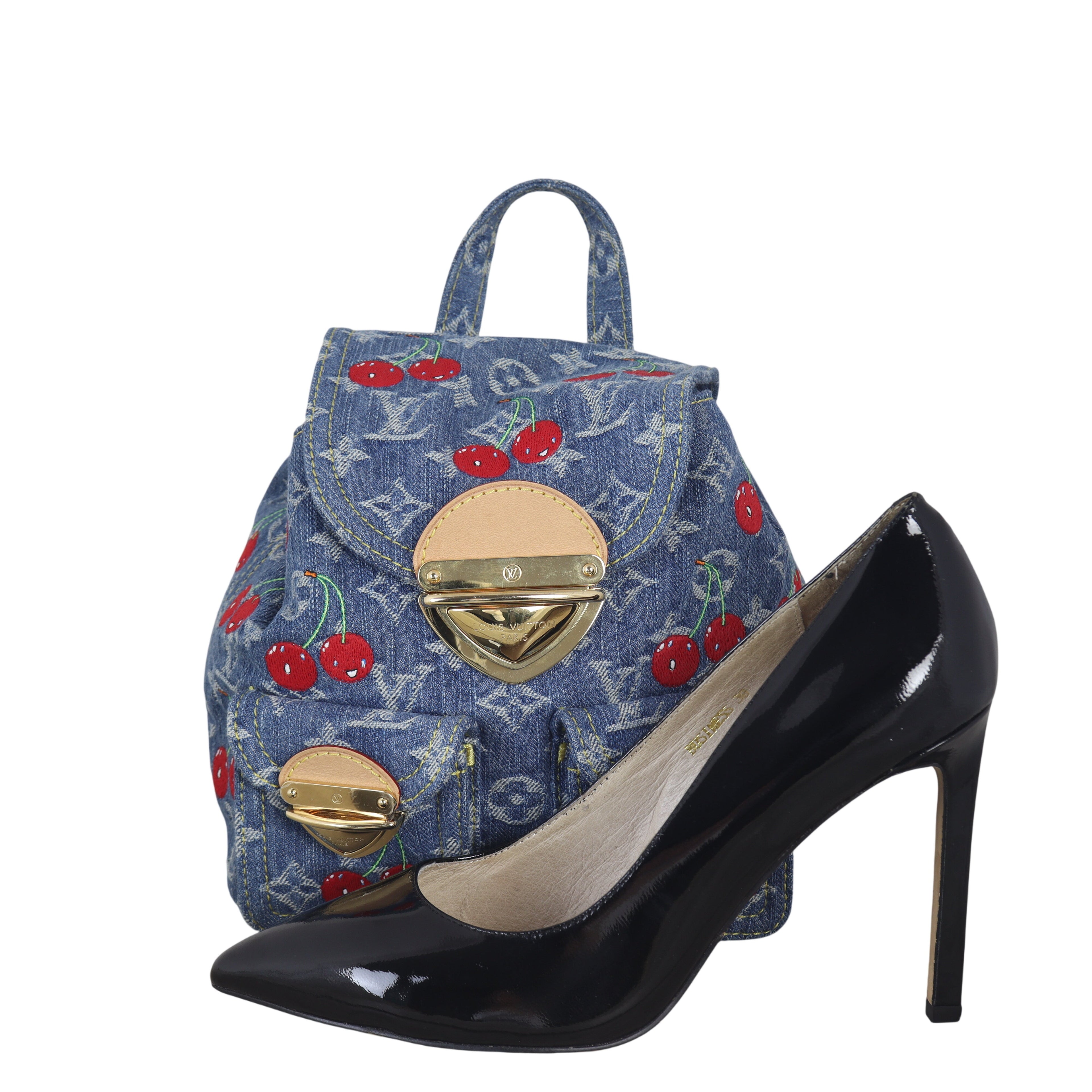 Louis Vuitton x Takashi Murakami Venice Backpack Monogram Denim Cerises
