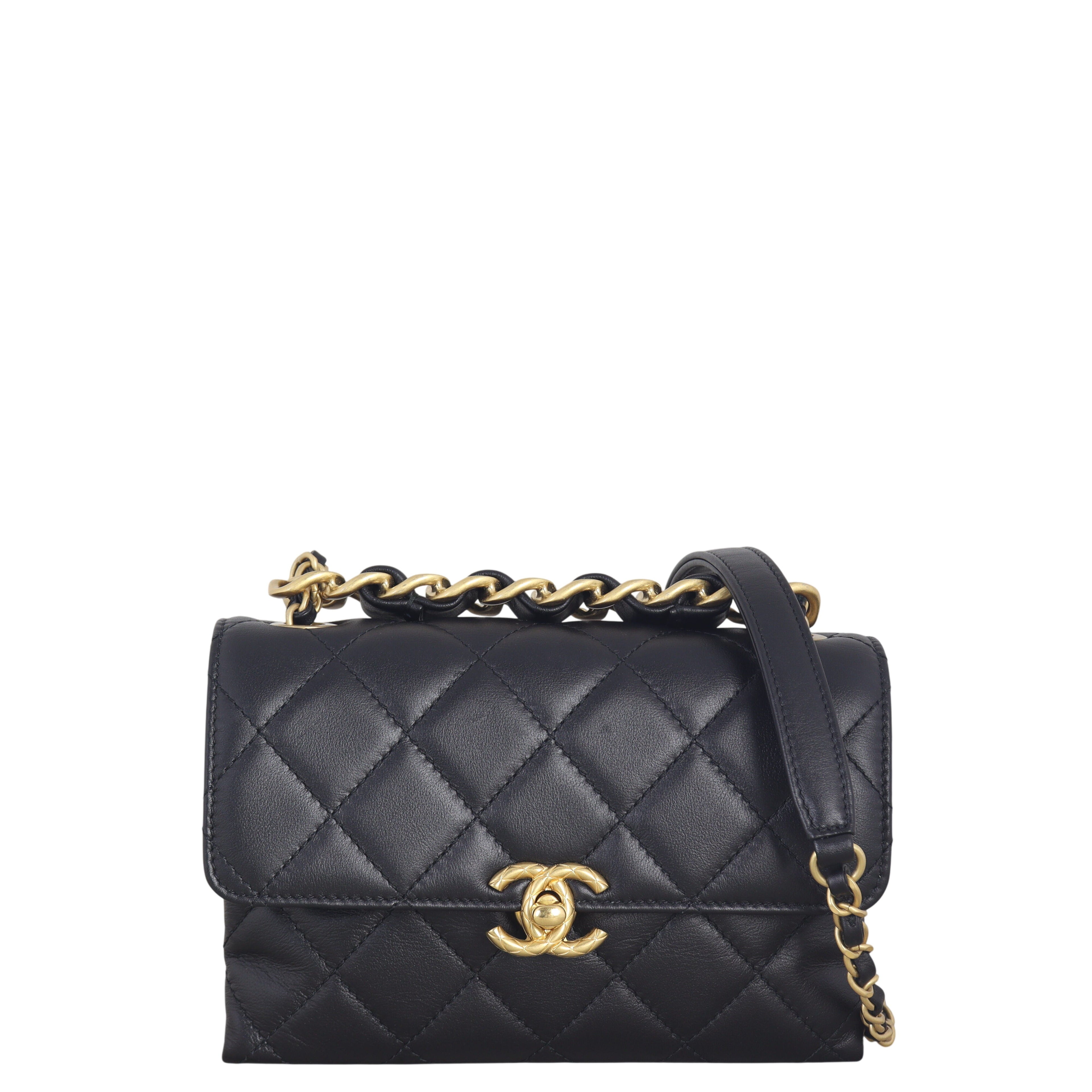 Chanel Chain Bar Top Handle Flap Bag