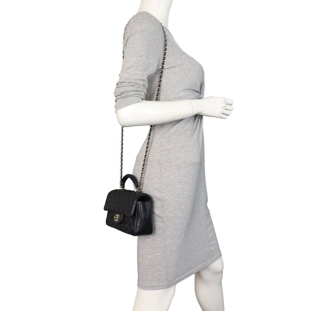 Chanel Classic Flap Mini Rectangular Top Handle Lambskin