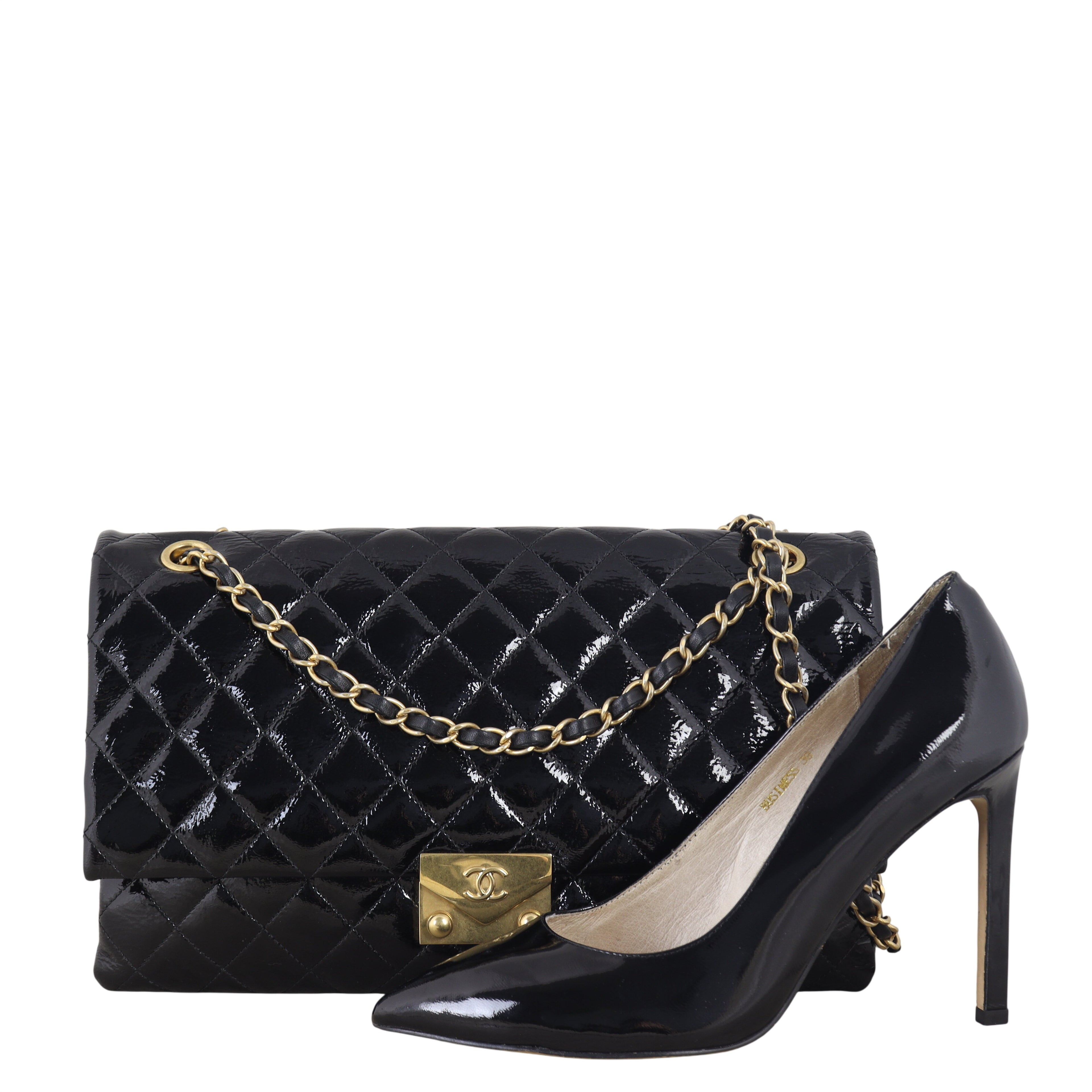 Chanel Pagoda Accordion Flap Bag Patent