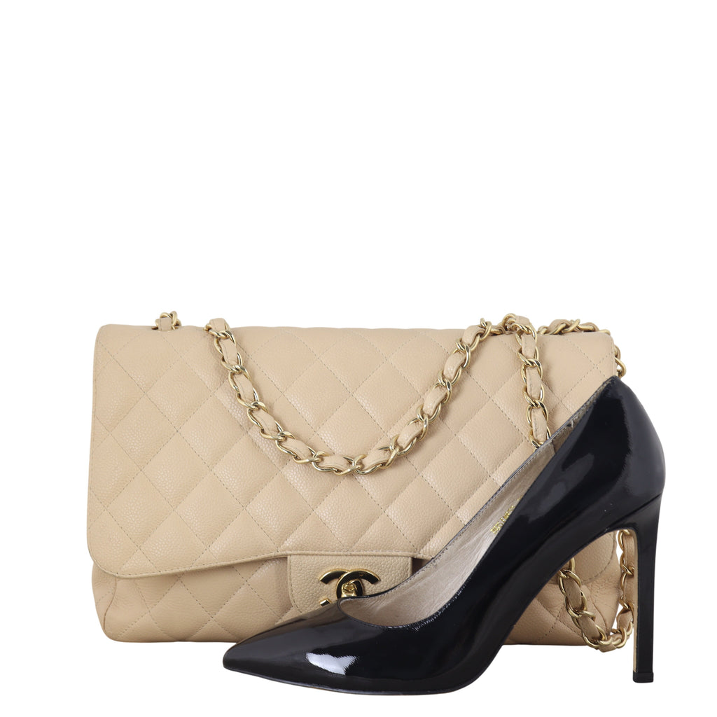 Chanel Classic Single Flap Jumbo Caviar