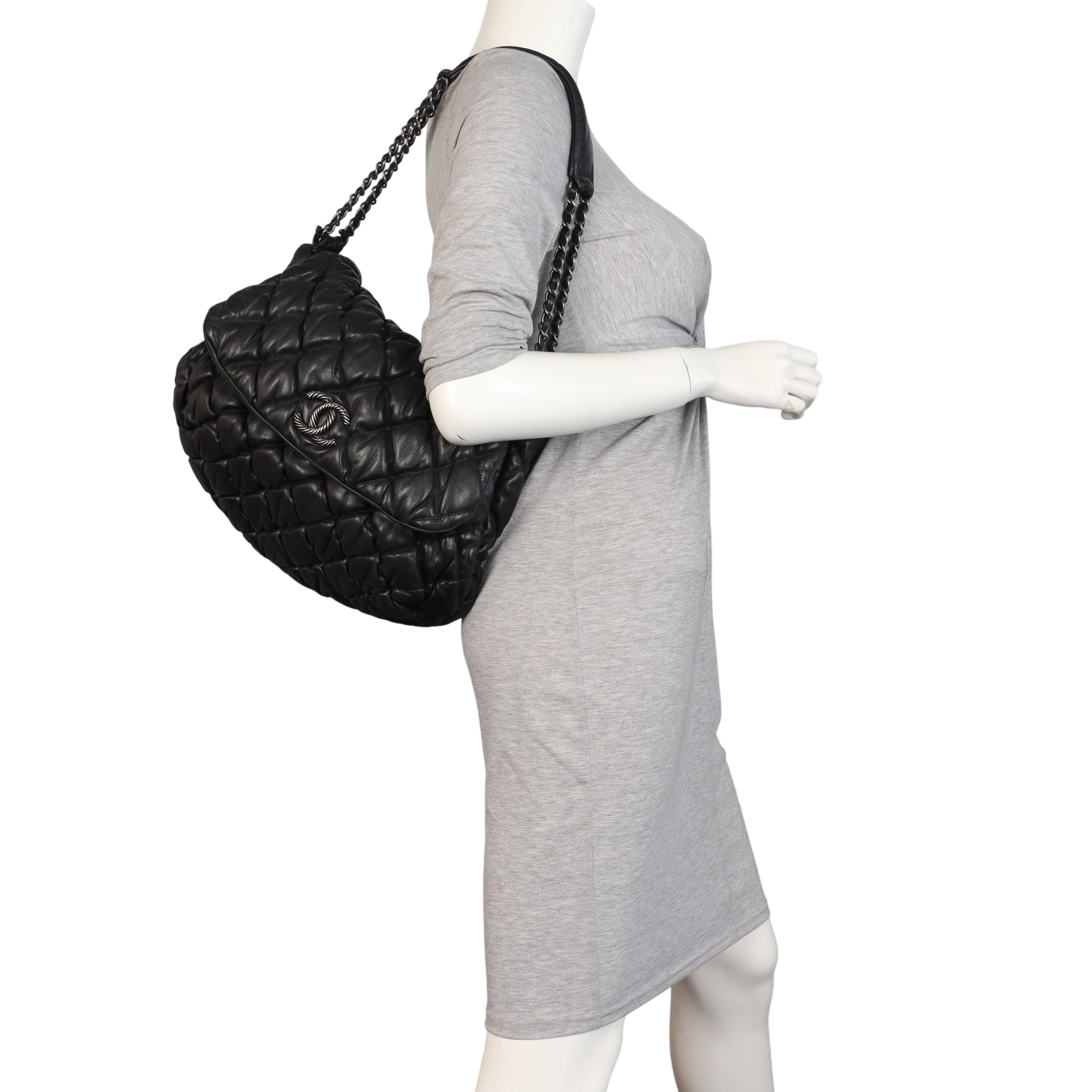 Chanel Bubble Quilt Accordion Flap Bag