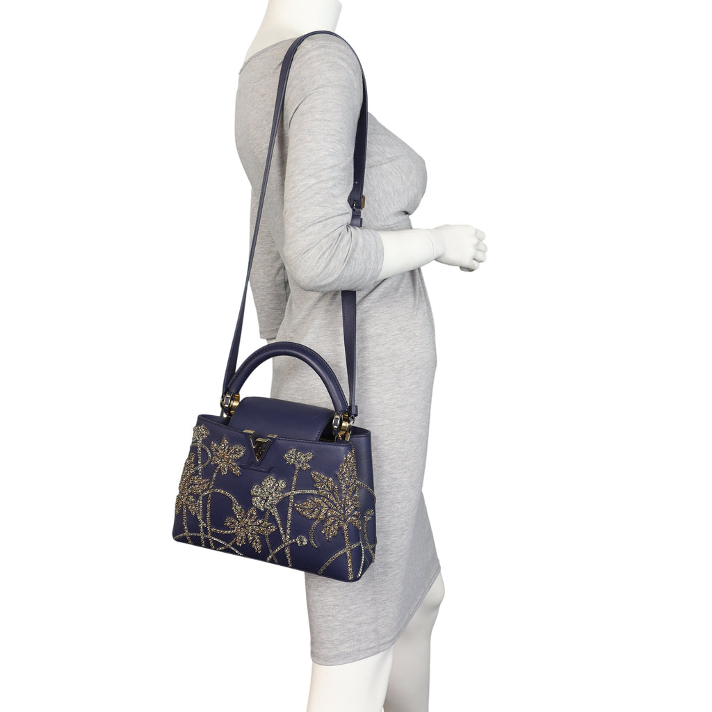 Louis Vuitton Capucines BB Leather Fleurs D'Asnieres