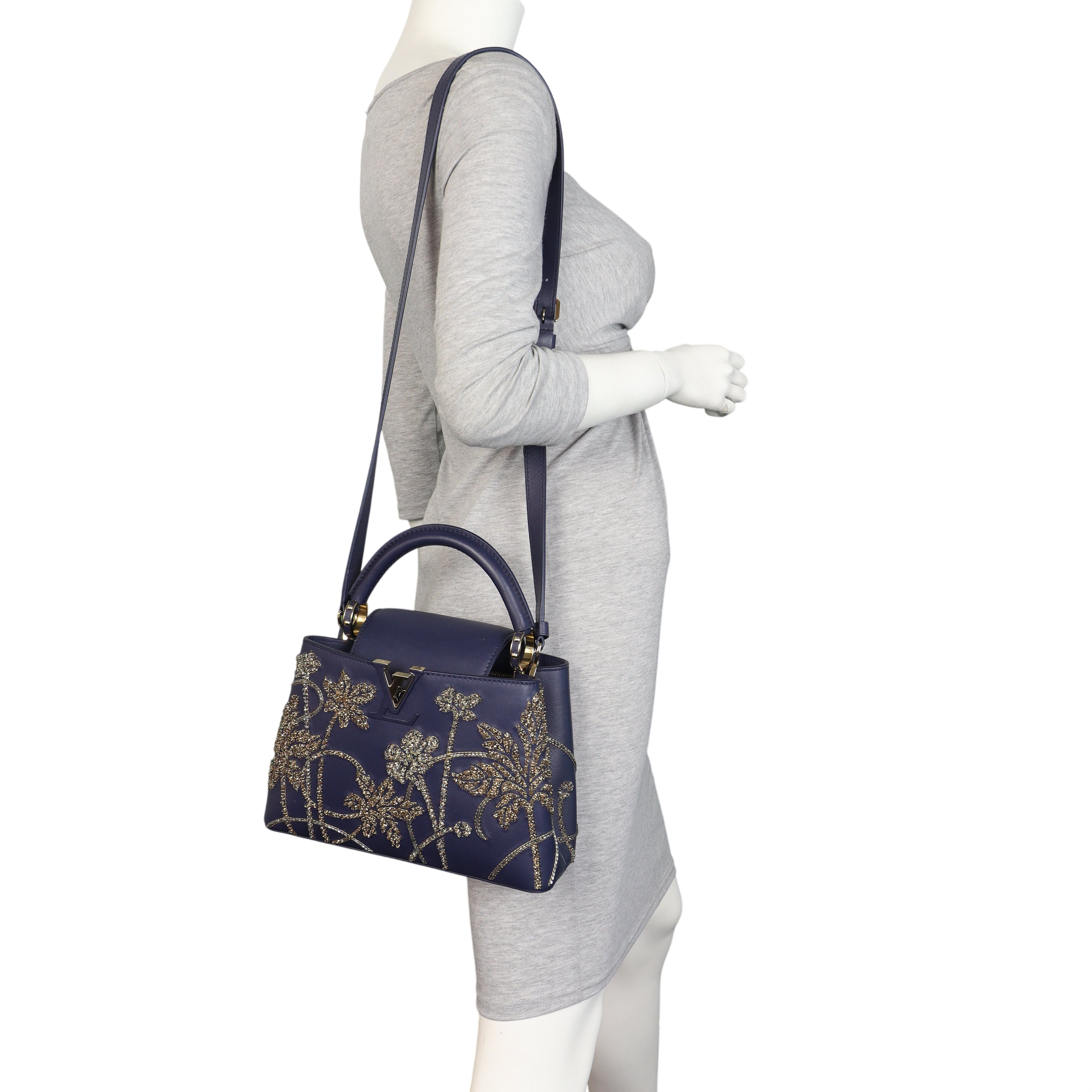 Louis Vuitton Capucines BB Leather Fleurs D'Asnieres