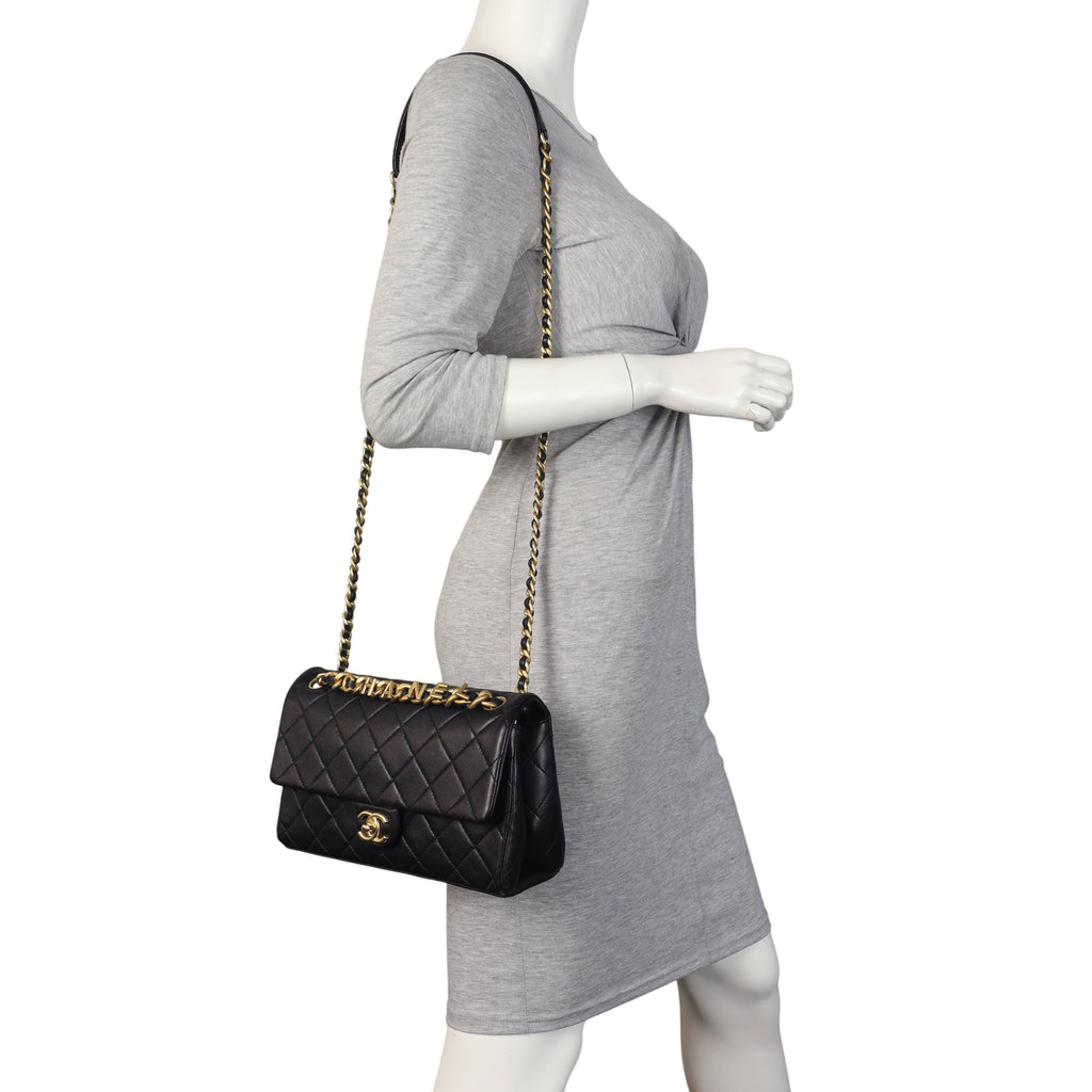 Chanel Logo Letters Flap Bag