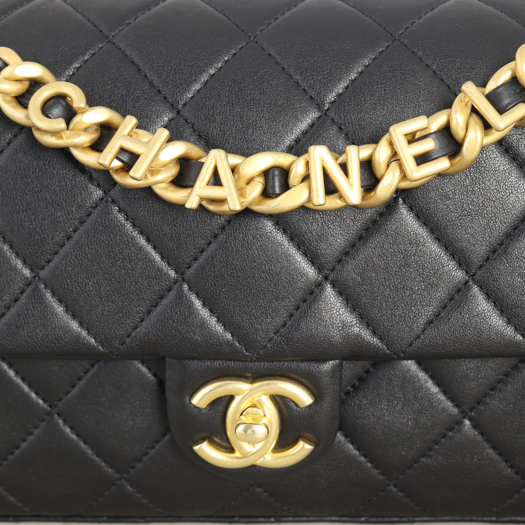Chanel Logo Letters Flap Bag