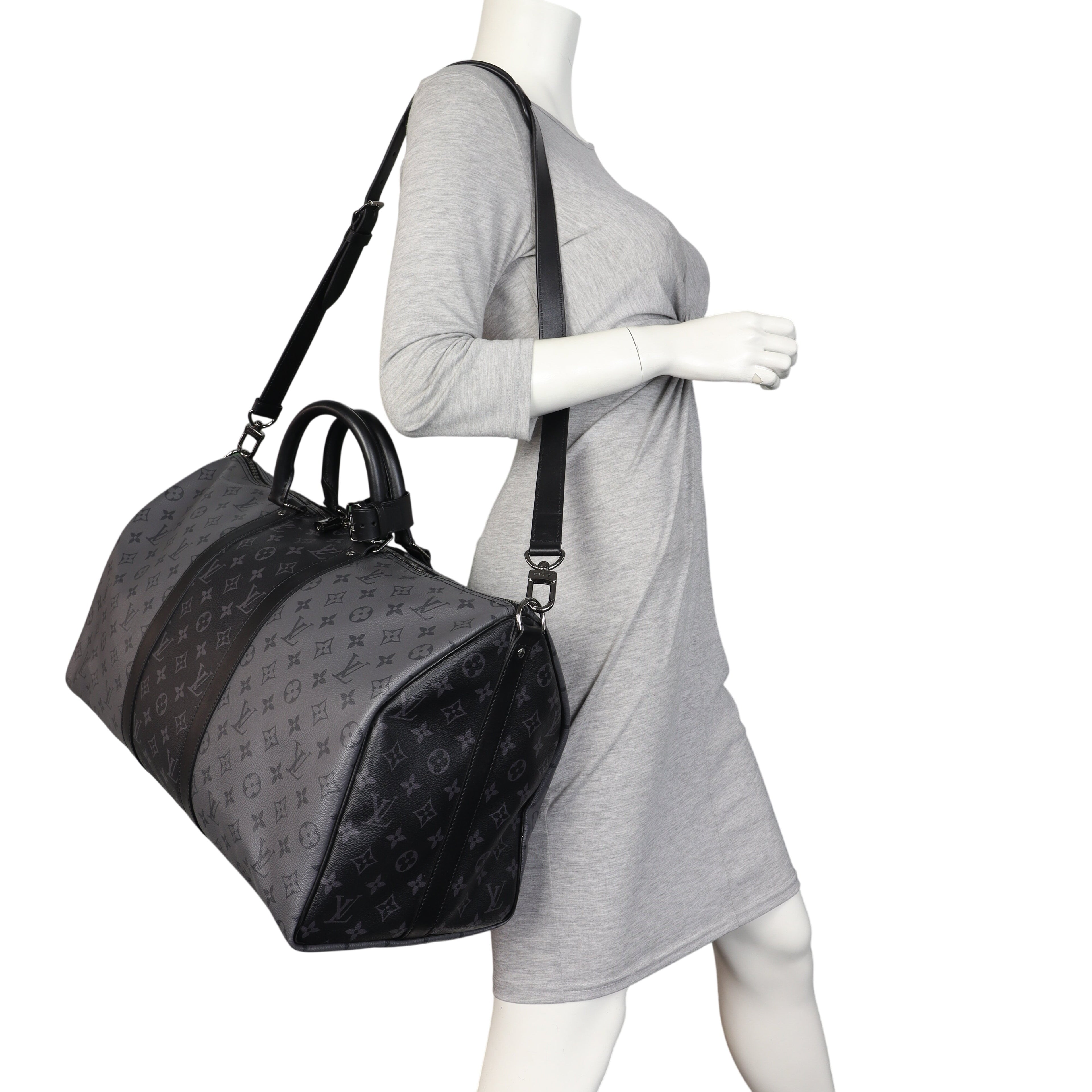 Louis Vuitton Keepall 50 Bandouliere Monogram Eclipse Reverse