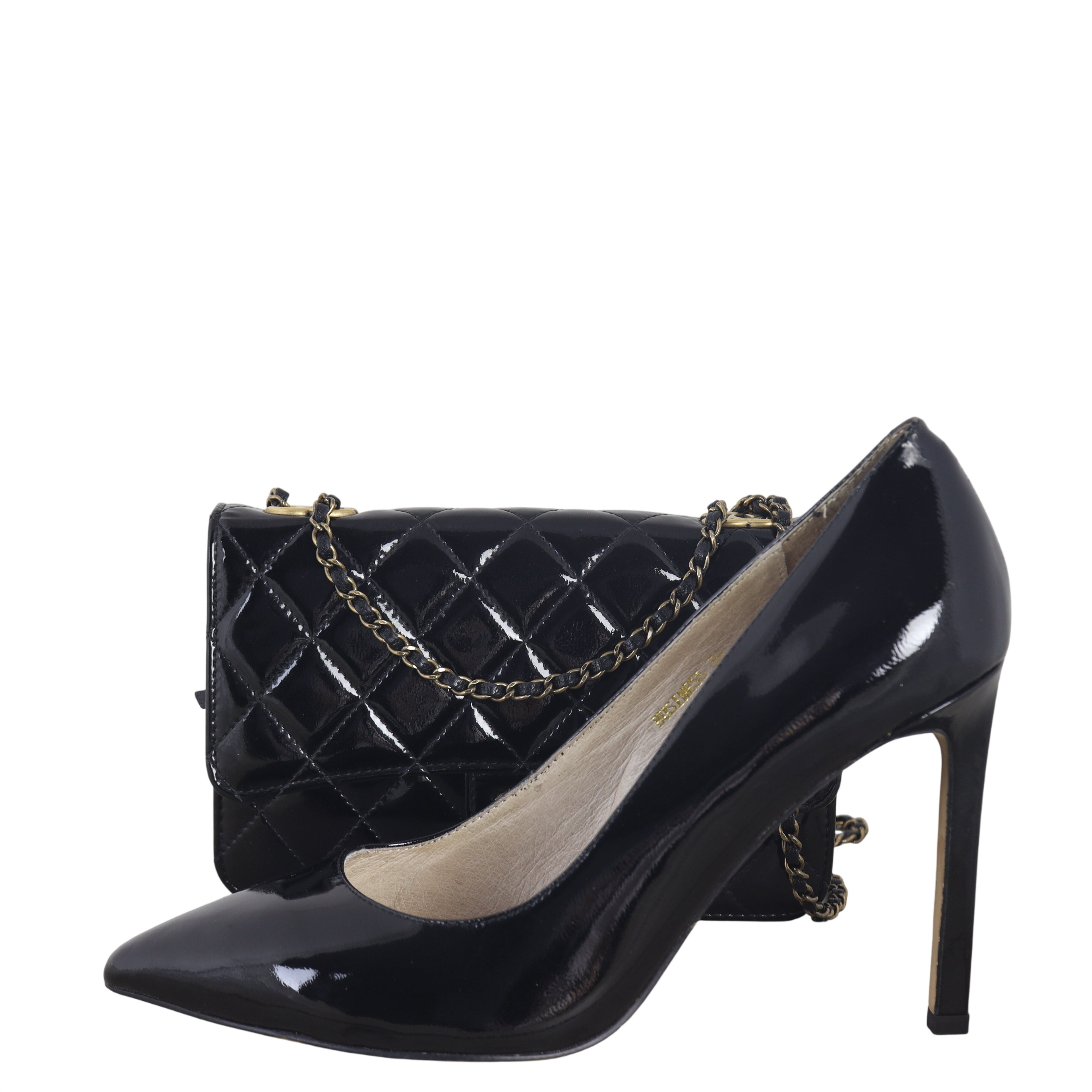 Chanel CC Eyelet Wallet On Chain Patent