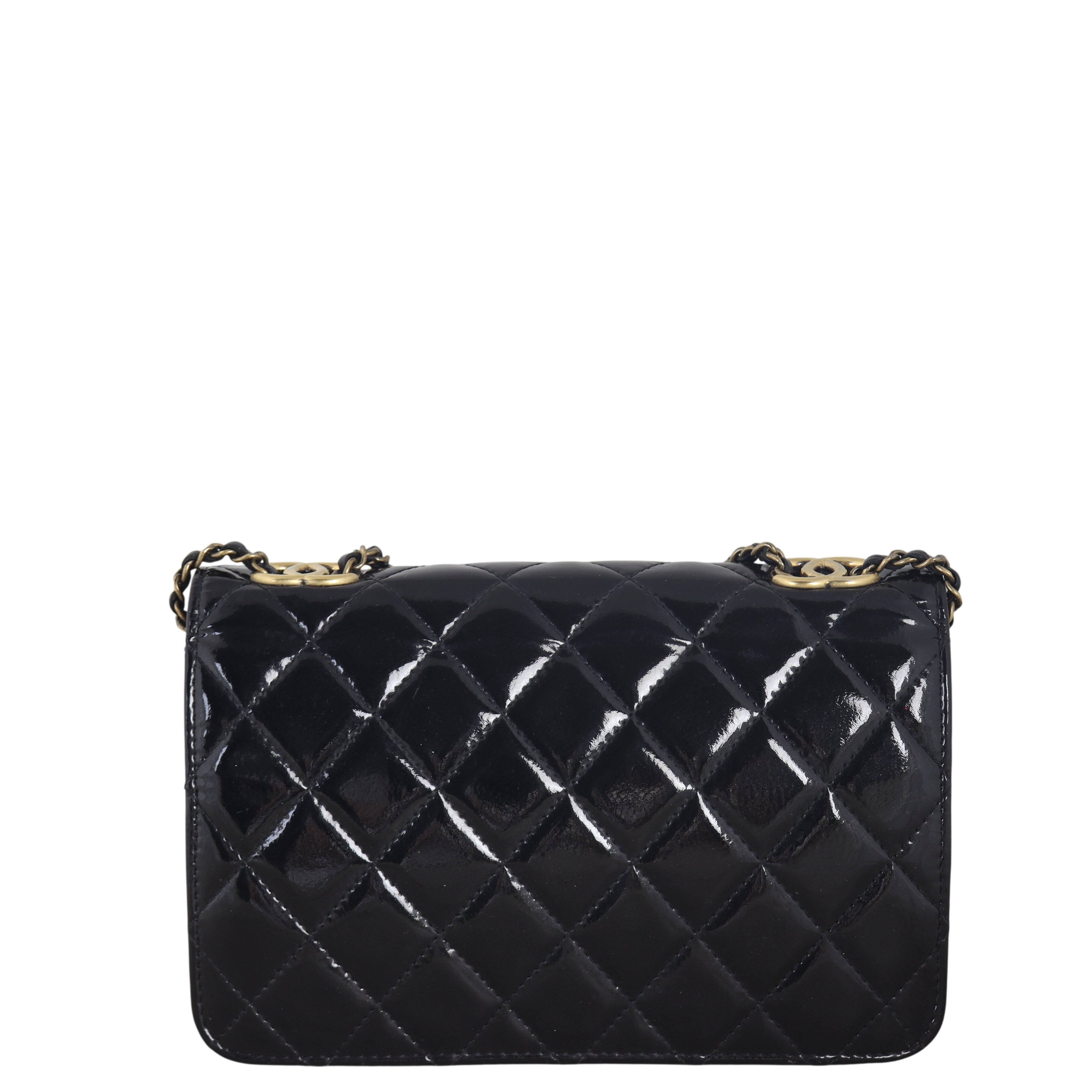 Chanel CC Eyelet Wallet On Chain Patent
