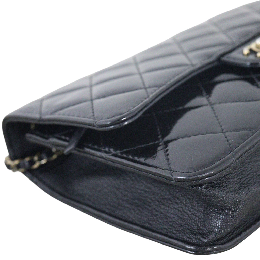 Chanel CC Eyelet Wallet On Chain Patent