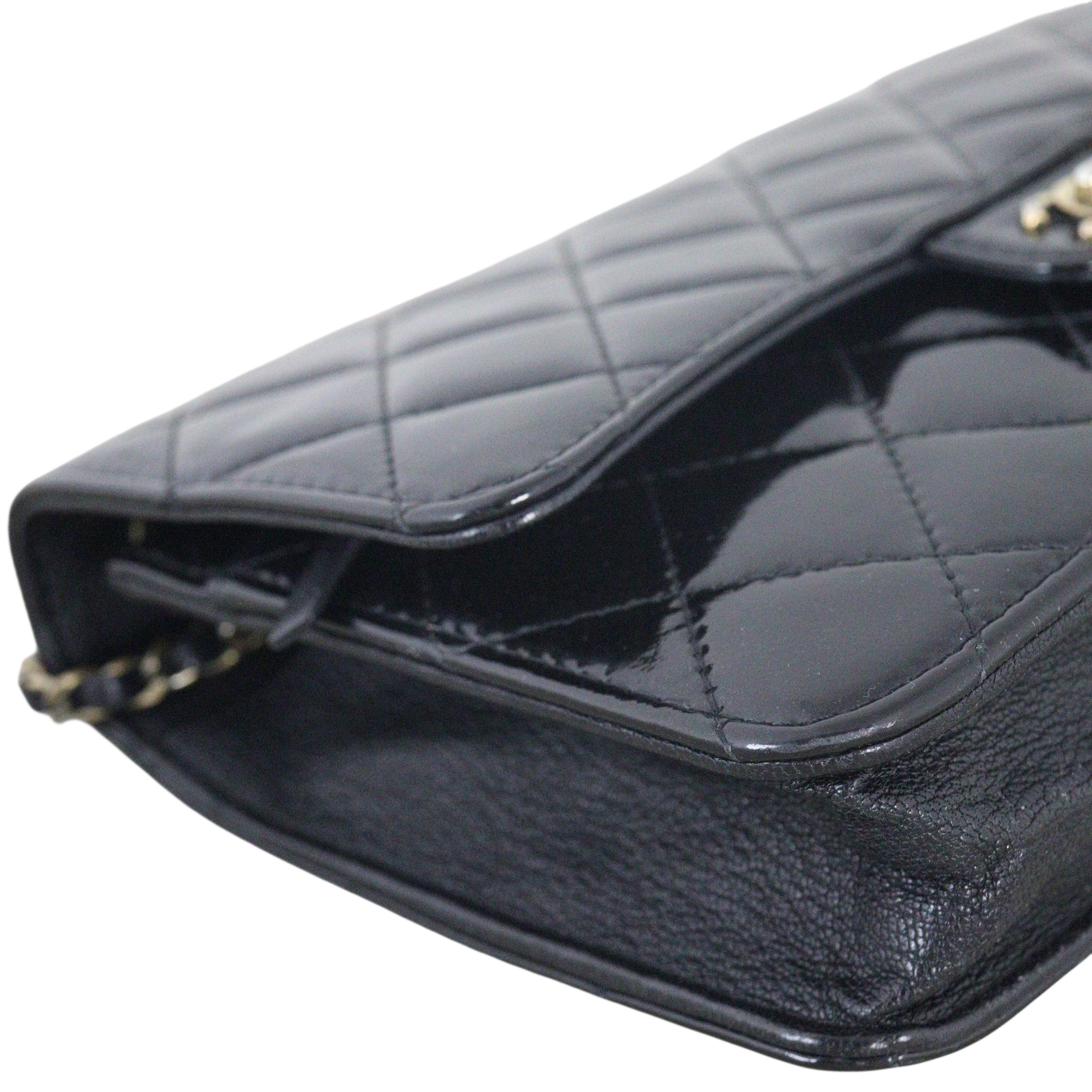Chanel CC Eyelet Wallet On Chain Patent