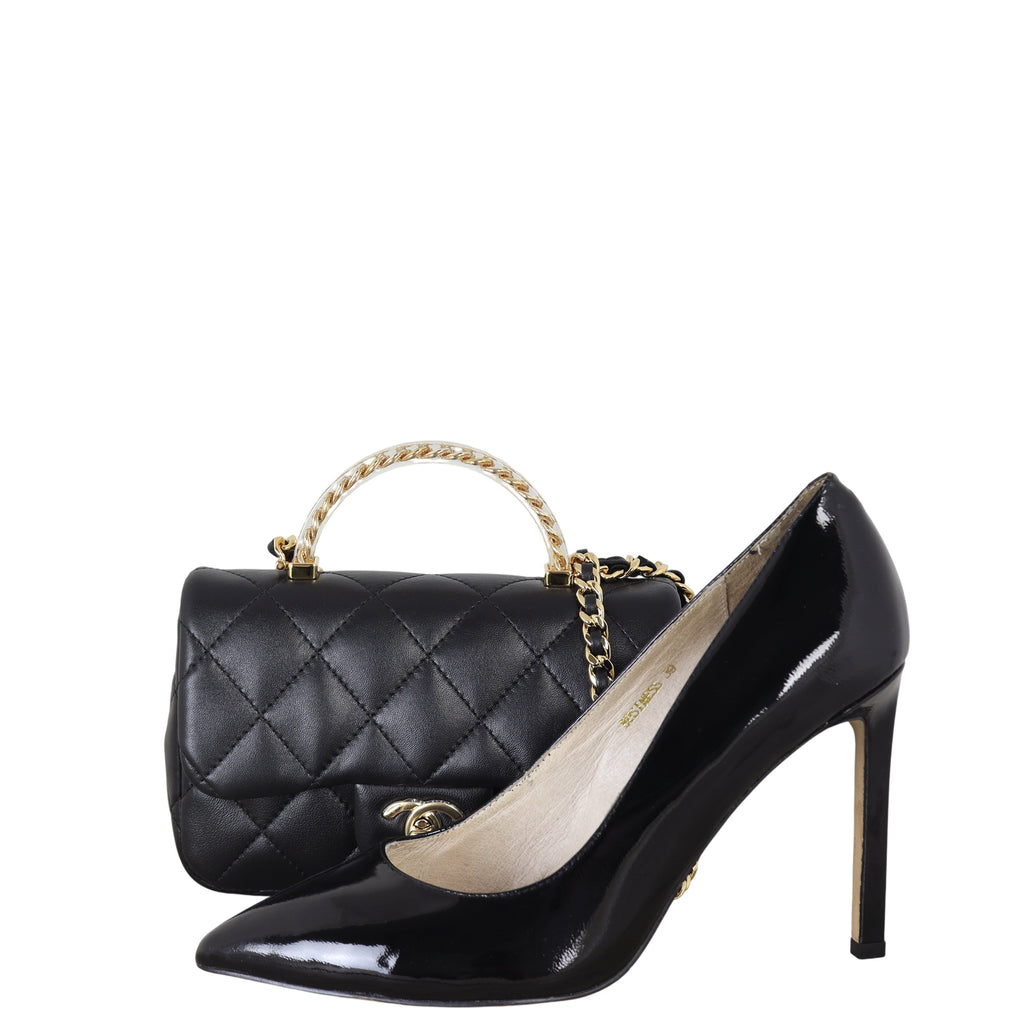 Chanel Chain Top Handle Flap Mini Bag