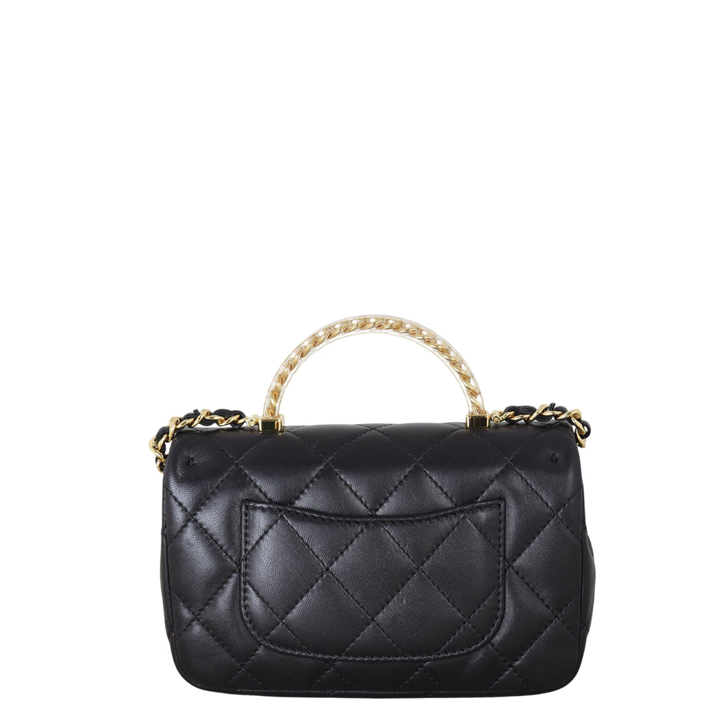 Chanel Chain Top Handle Flap Mini Bag