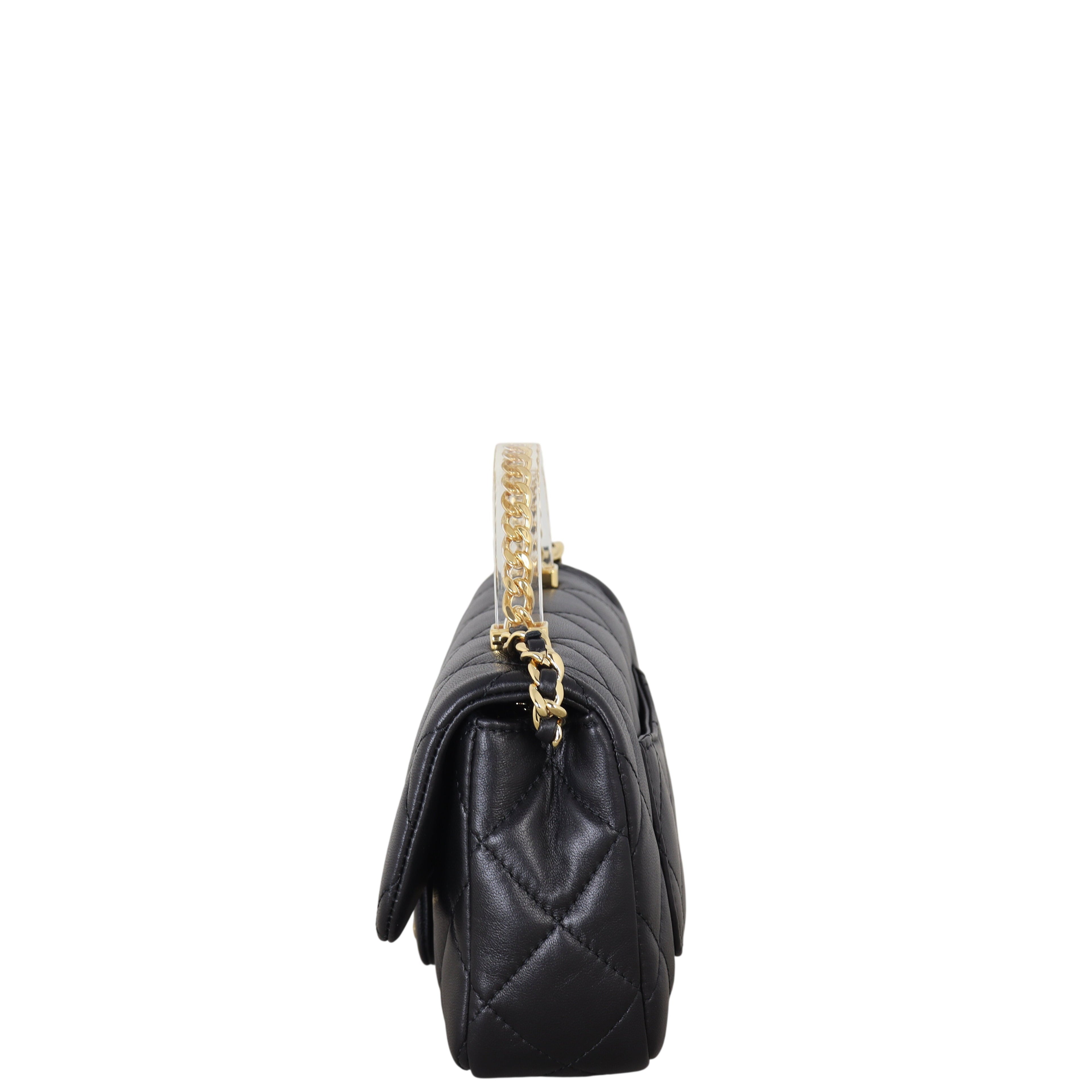 Chanel Chain Top Handle Flap Mini Bag