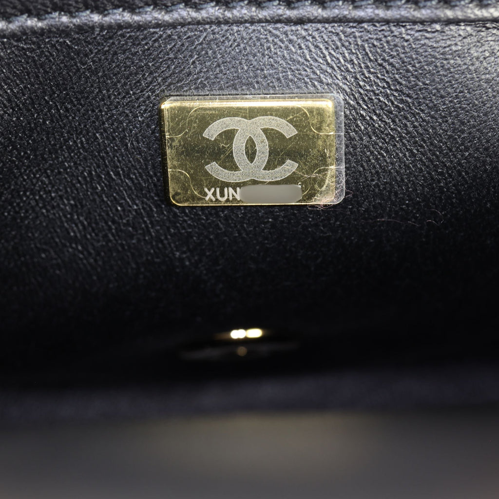 Chanel Chain Top Handle Flap Mini Bag