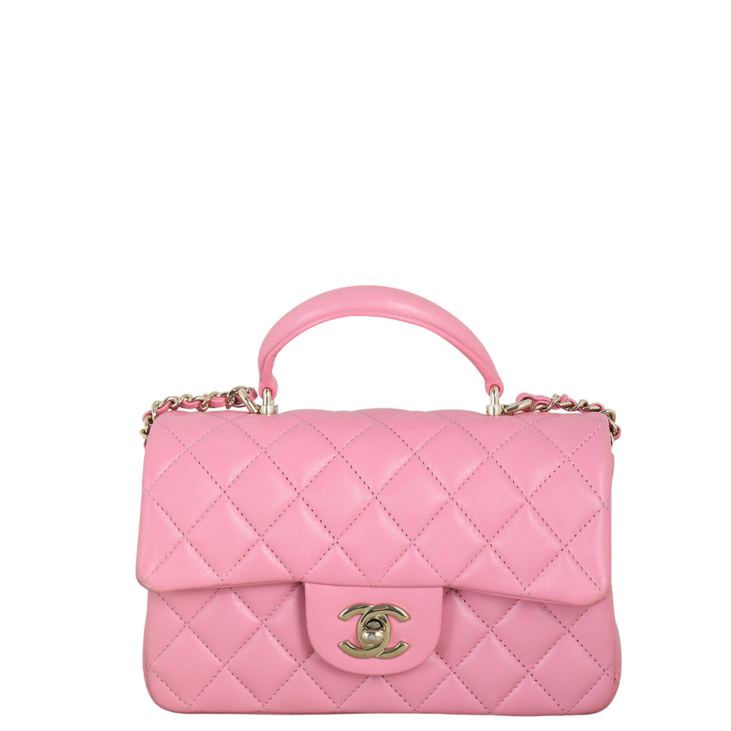 Chanel Classic Flap Mini Rectangular Top Handle Lambskin