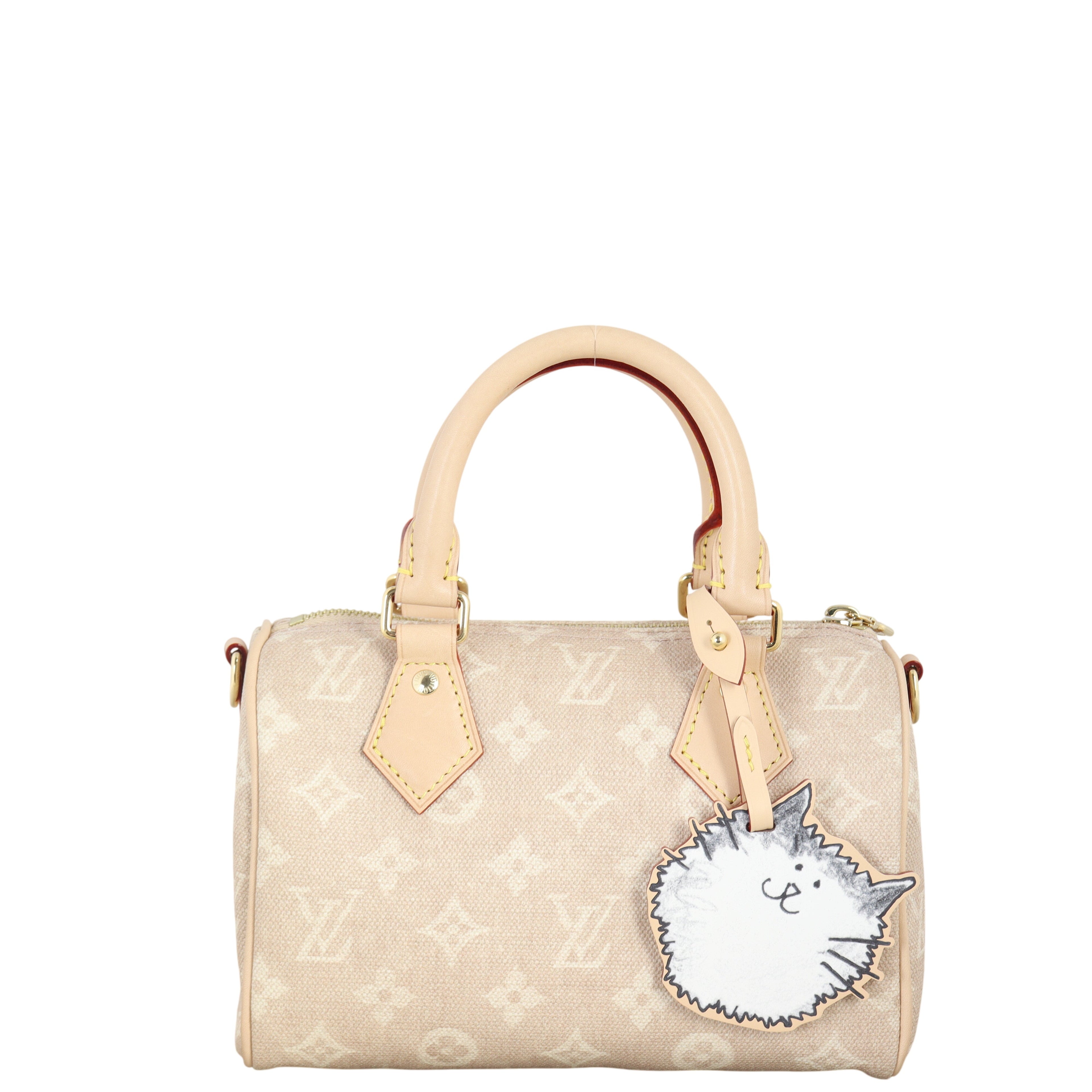 Louis Vuitton x Grace Coddington Speedy 20 Bandouliere Meowgram
