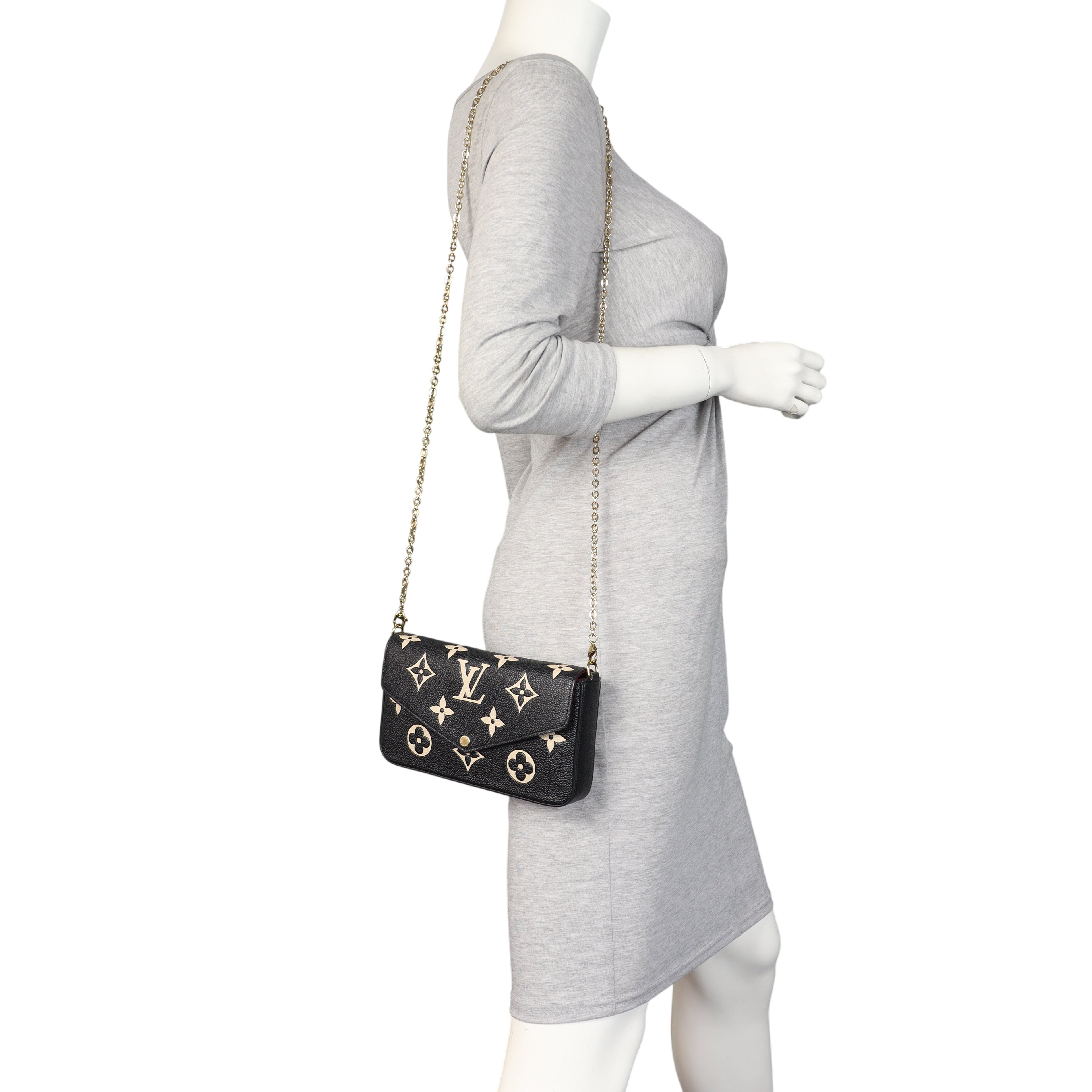 Louis Vuitton Pochette Felicie Monogram Empreinte Giant Bicolour