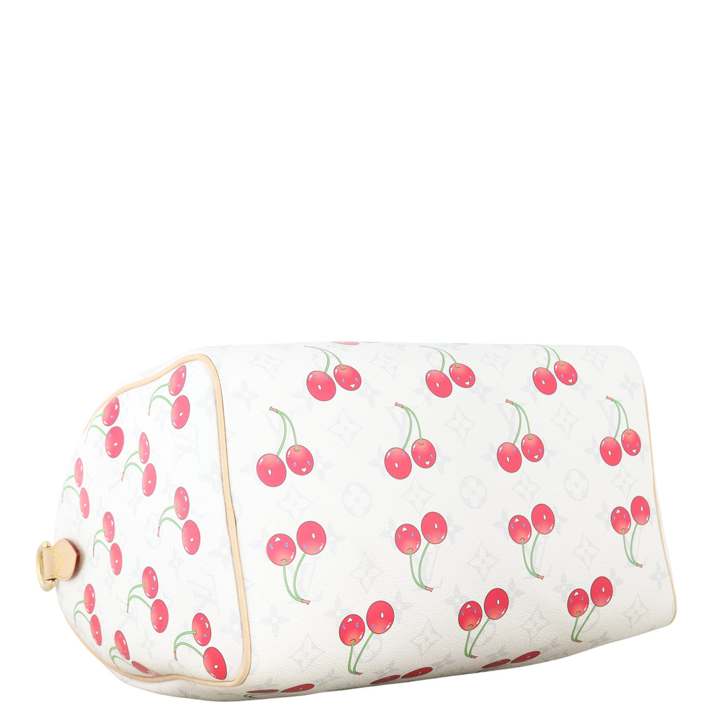 Louis Vuitton x Takashi Murakami Speedy 30 Soft Bandouliere Monogram Cerises