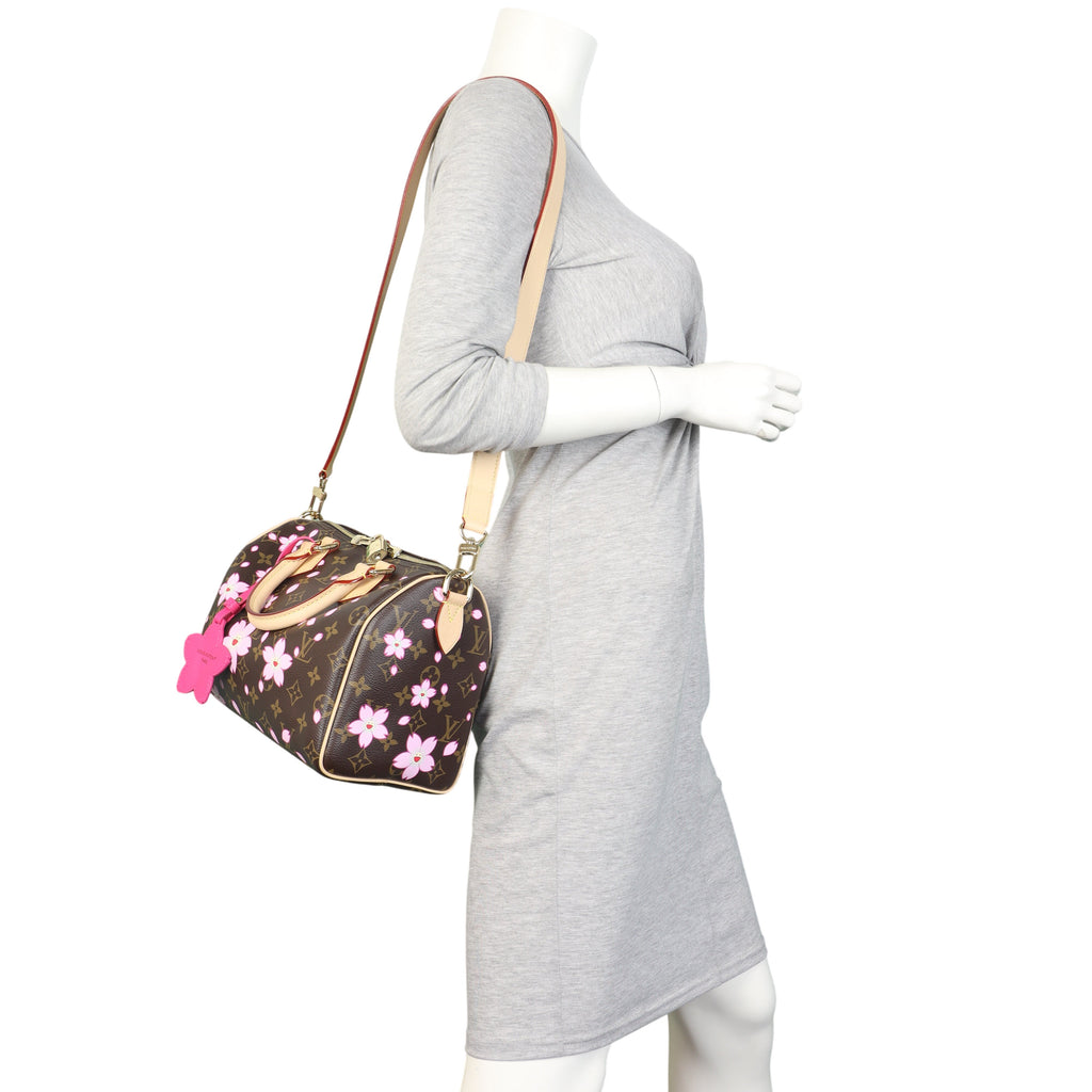 Louis Vuitton x Takashi Murakami Speedy 25 Bandouliere Monogram Cherry Blossom
