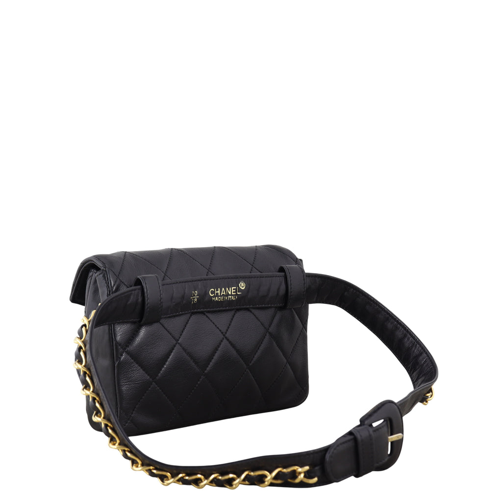 Chanel Vintage Quilted CC Belt Bag