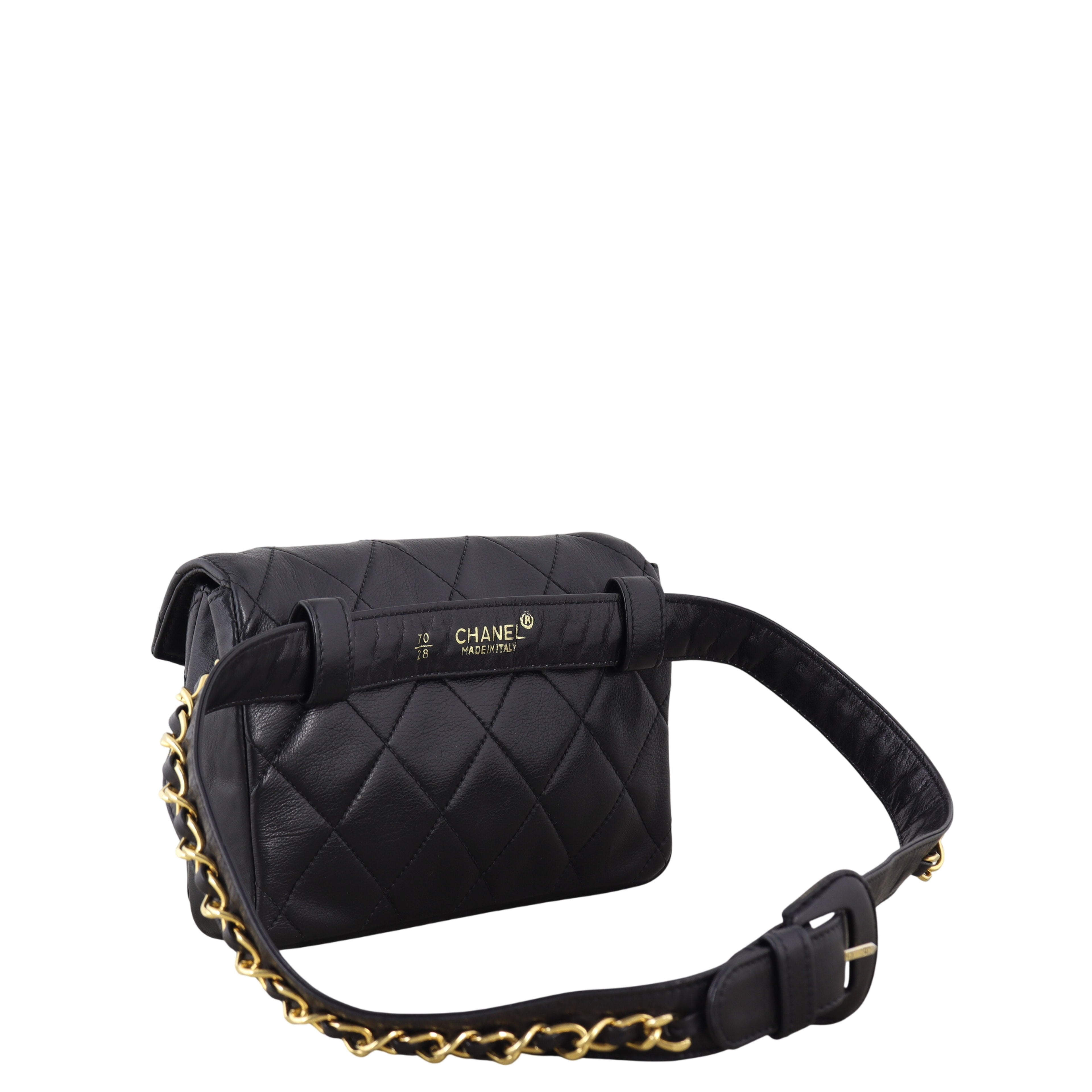 Chanel Vintage Quilted CC Belt Bag