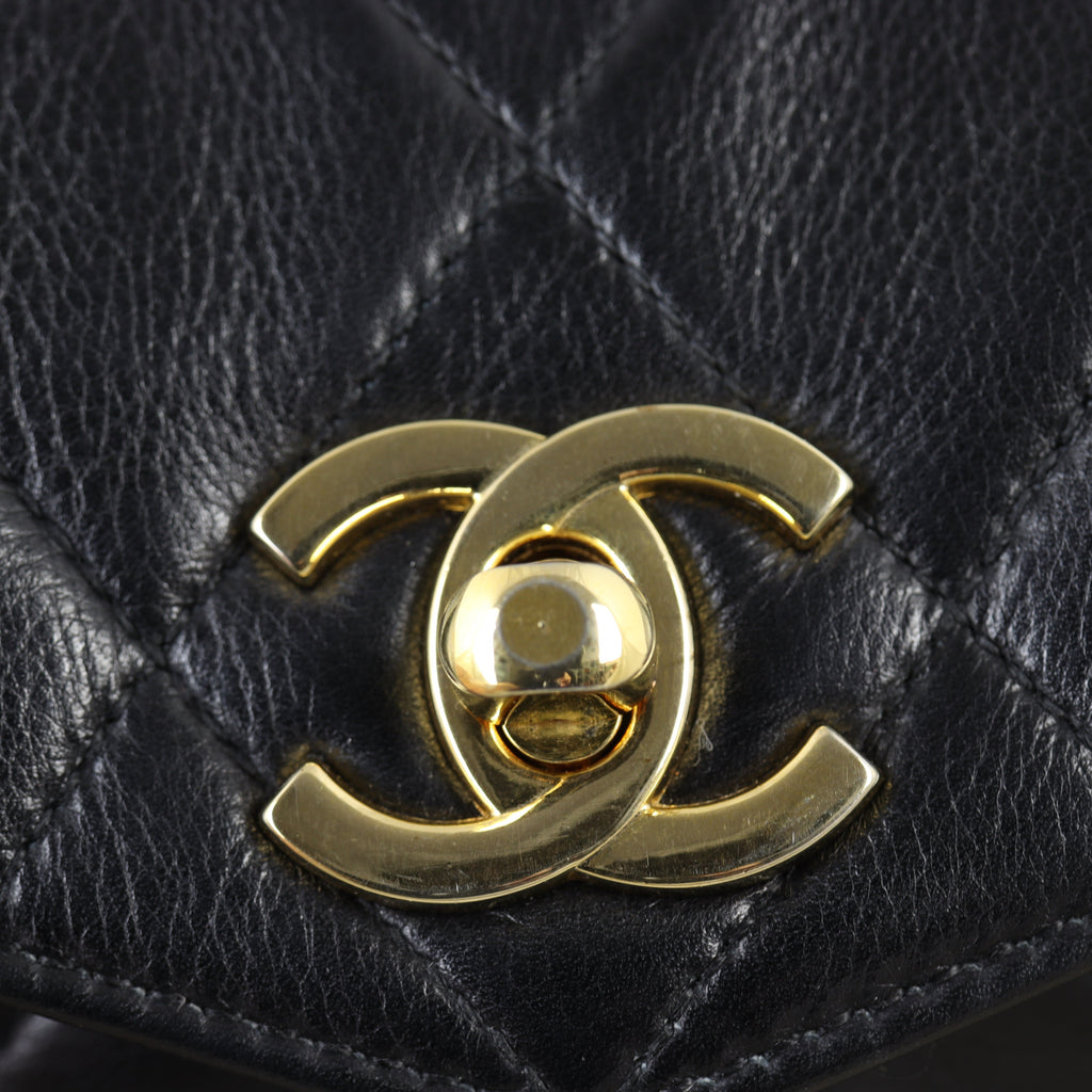 Chanel Vintage Quilted CC Belt Bag