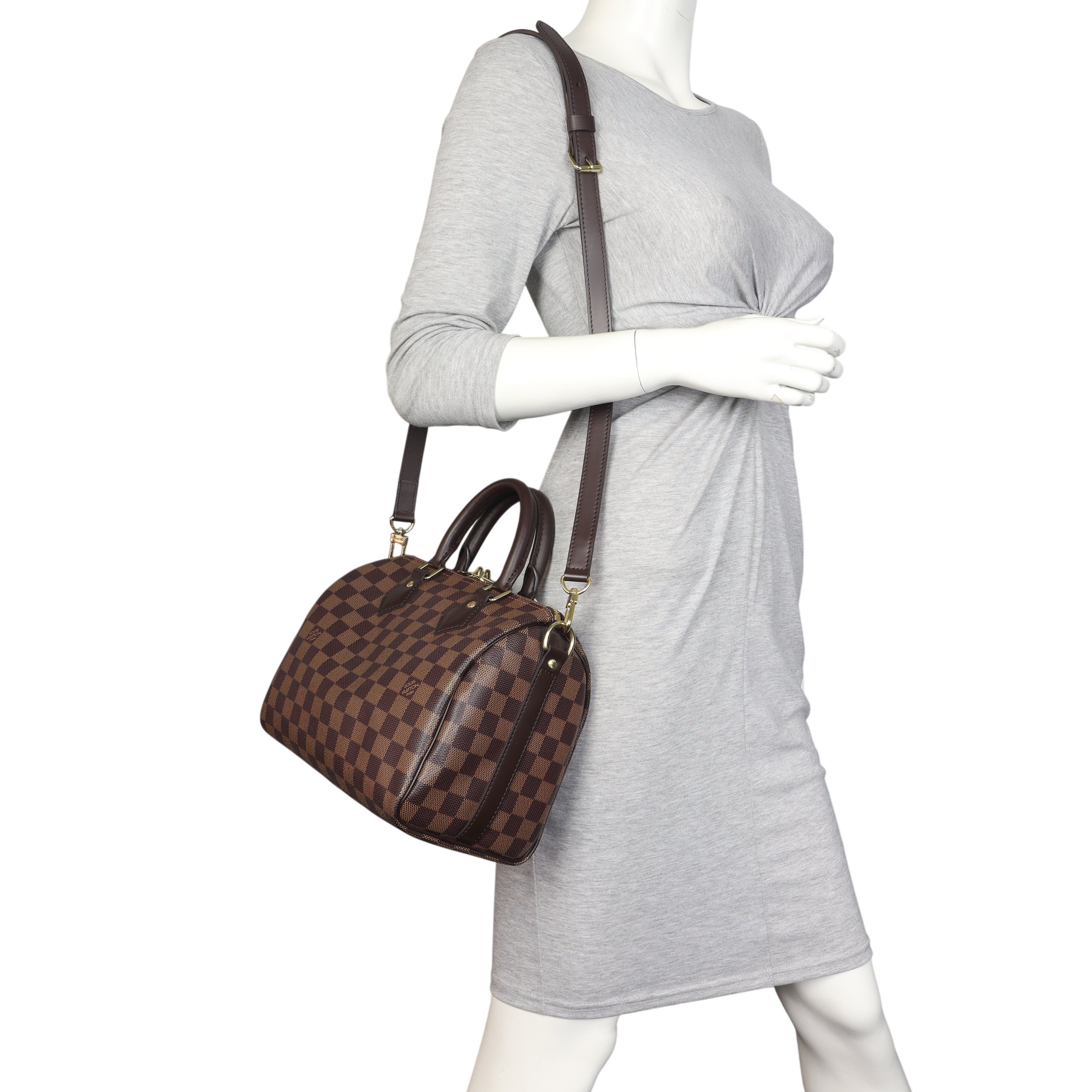 Louis Vuitton Speedy 25 Bandouliere Damier Ebene
