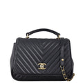 Chanel Chevron Top Handle Bag