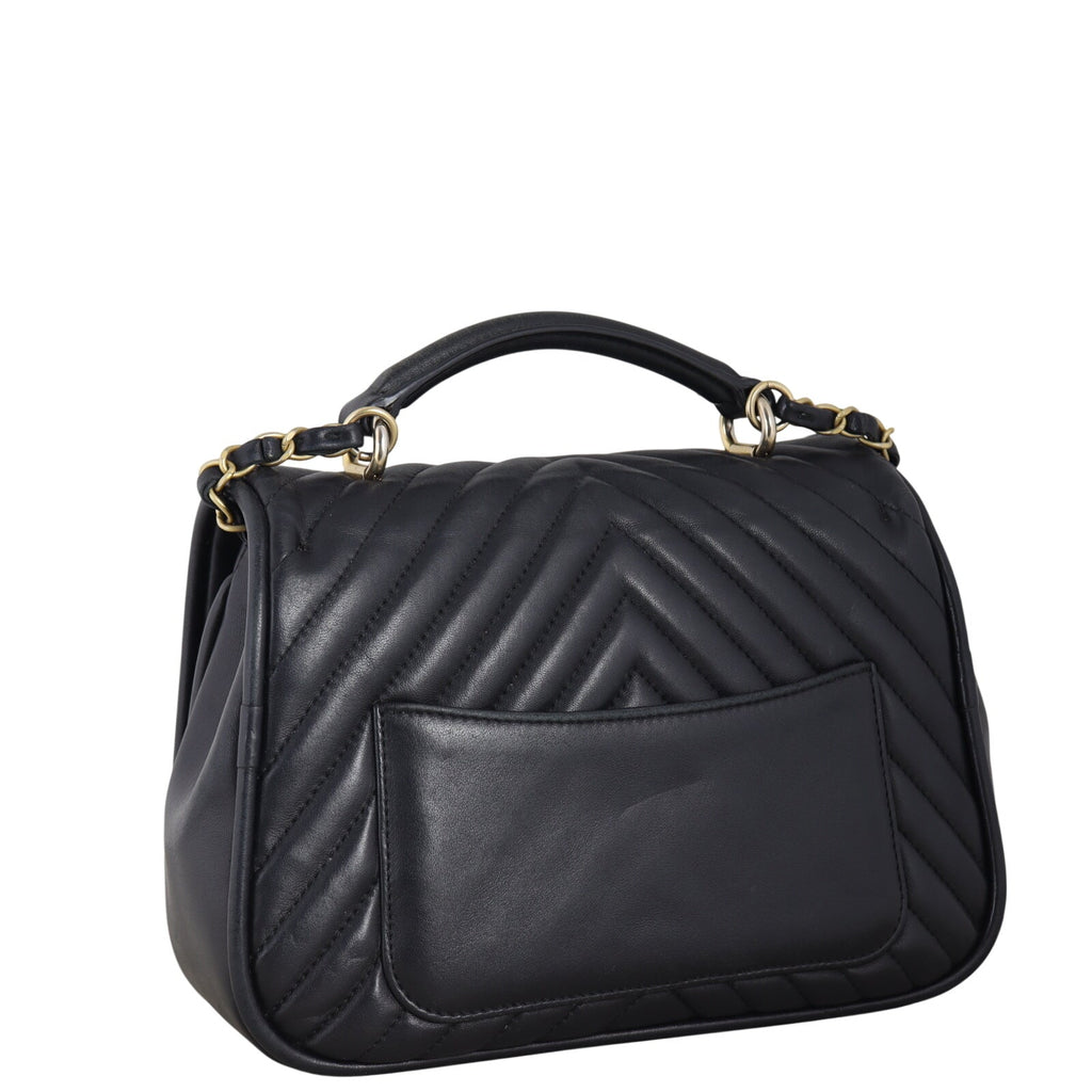 Chanel Chevron Top Handle Bag