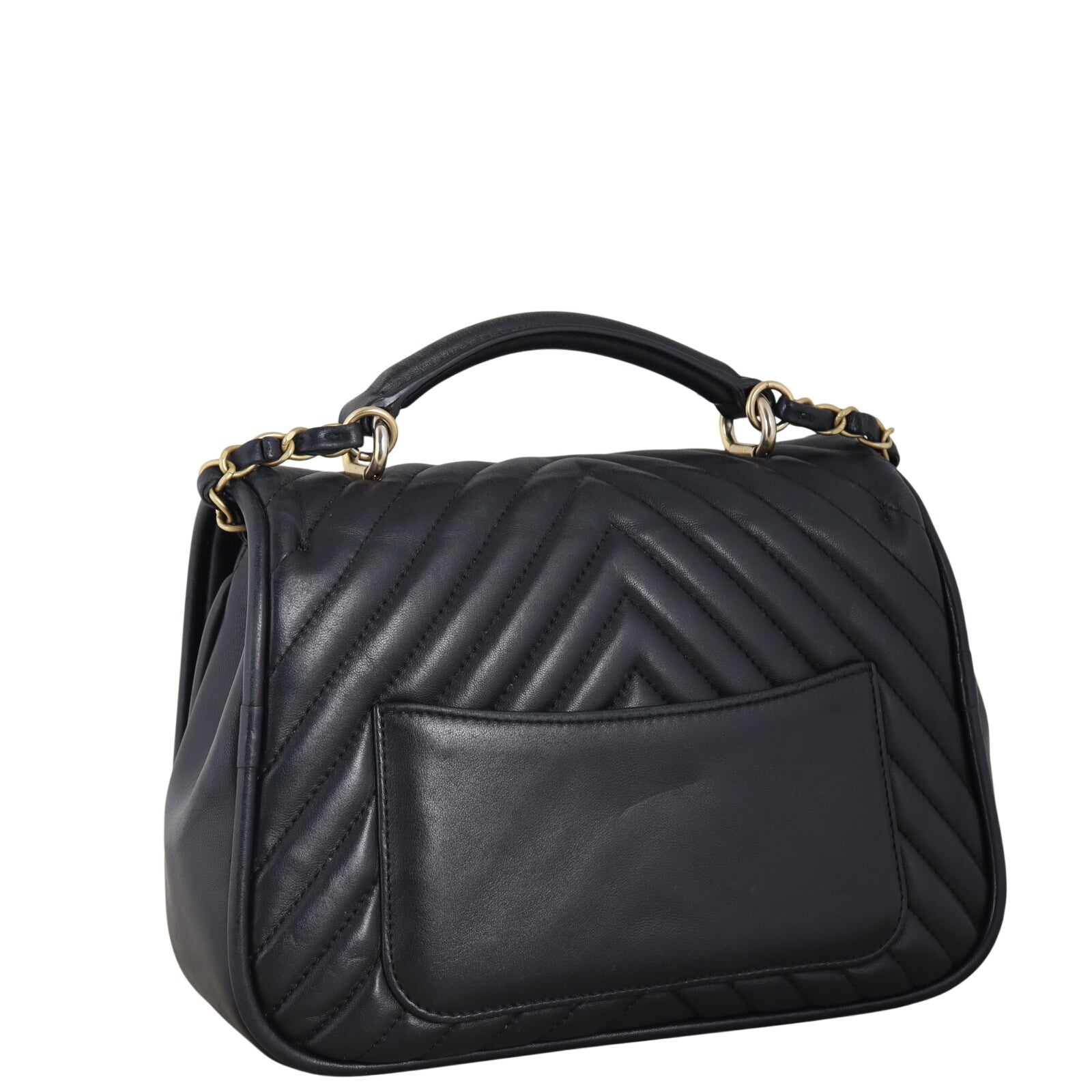 Chanel Chevron Top Handle Bag