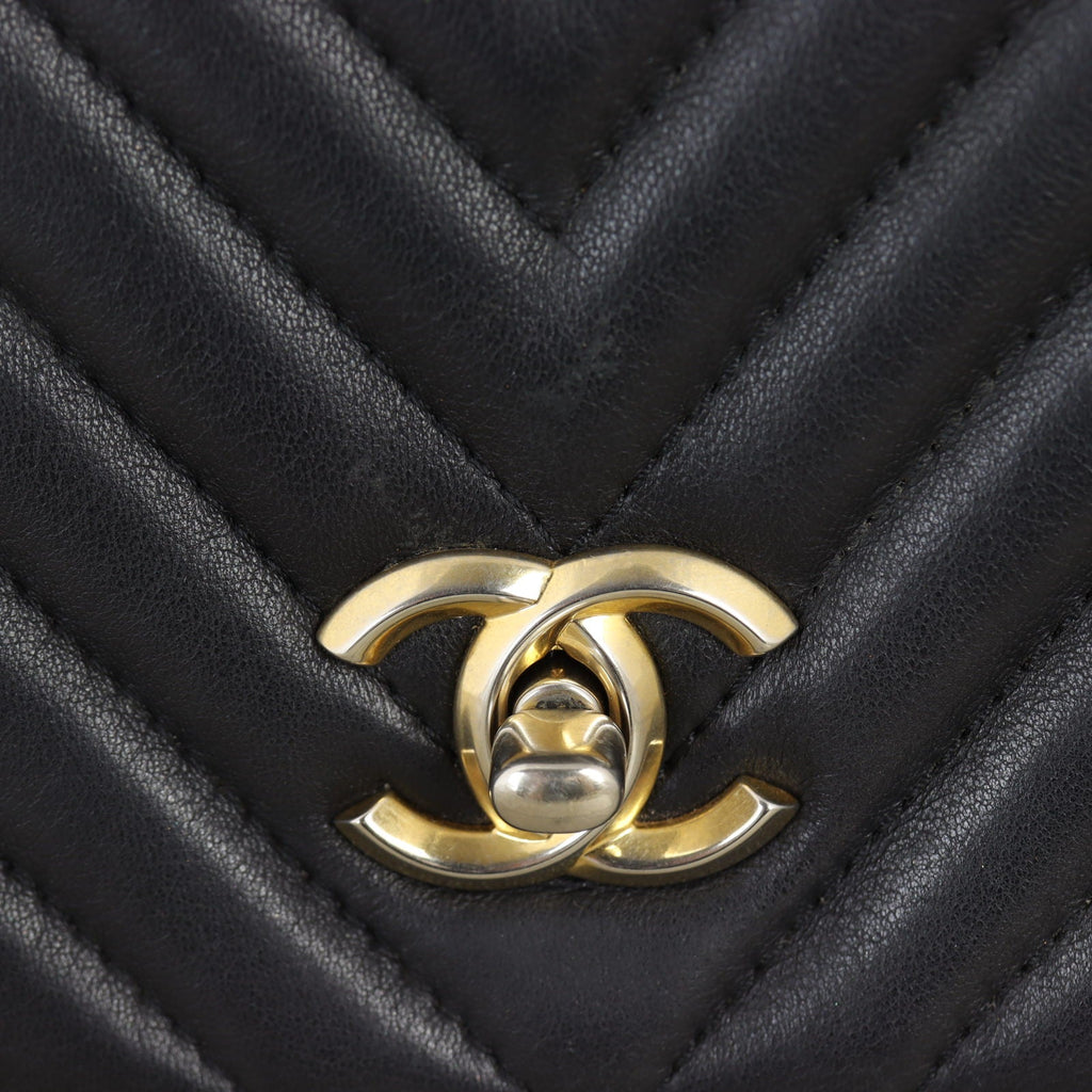 Chanel Chevron Top Handle Bag