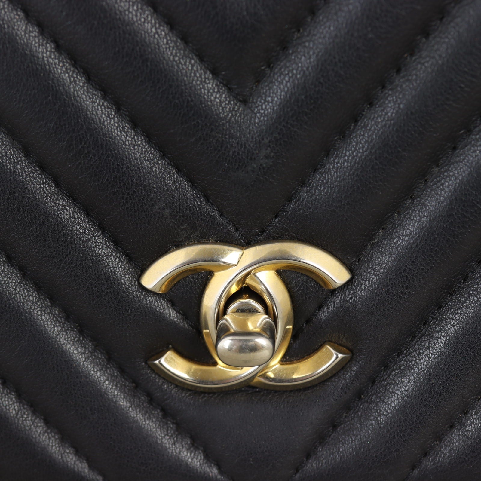 Chanel Chevron Top Handle Bag
