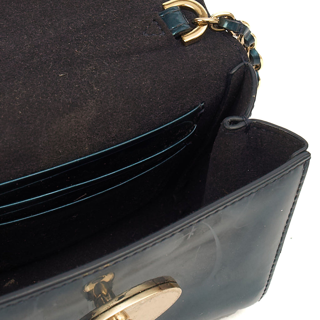 Mulberry Mini Bag Lily - Mini  in Blue, Patent Leather