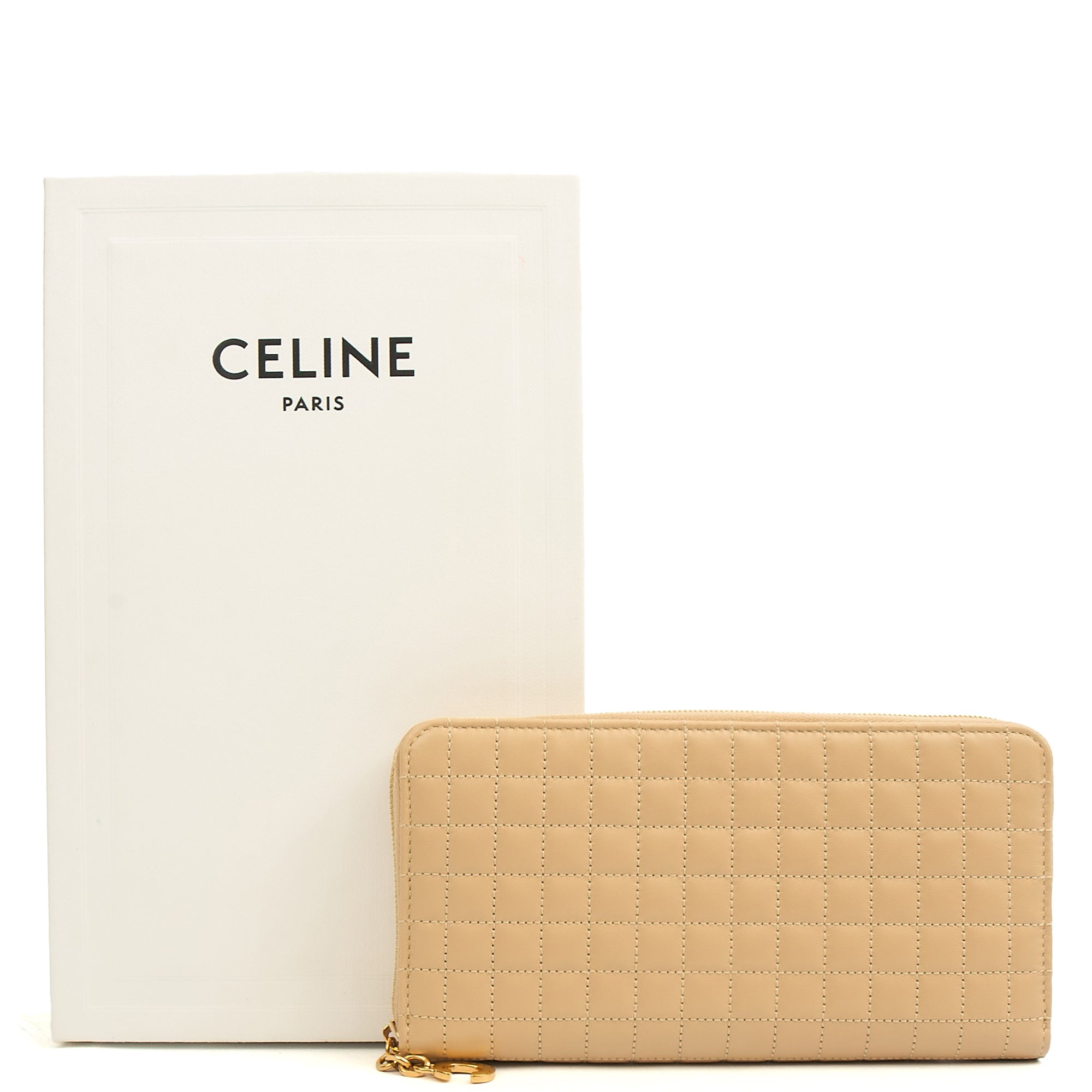 Celine Wallet in Cream, Leather