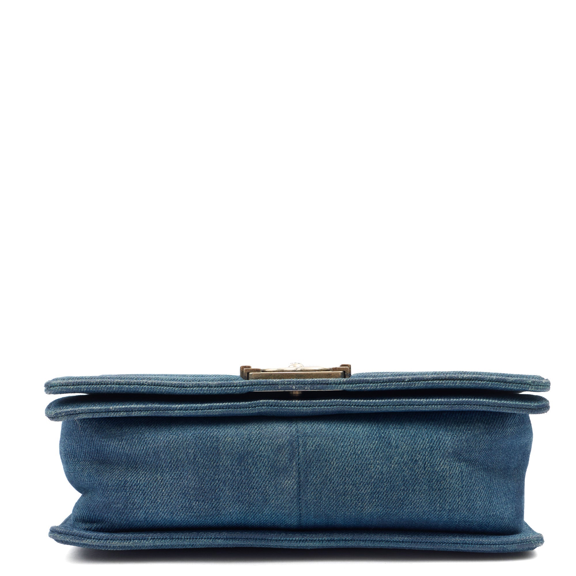 Chanel Shoulder Bag Boy - Medium in Blue, Fabric
