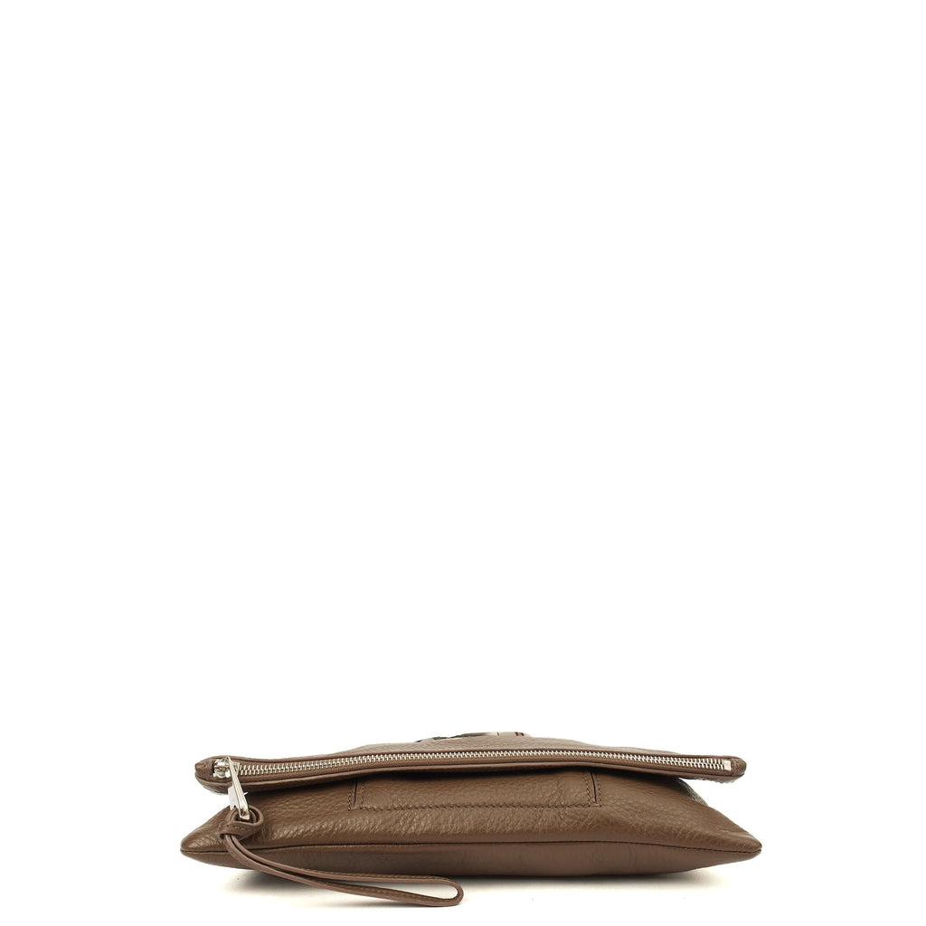Mulberry Clutch Daria Pouch in Clay, Calfskin Leather