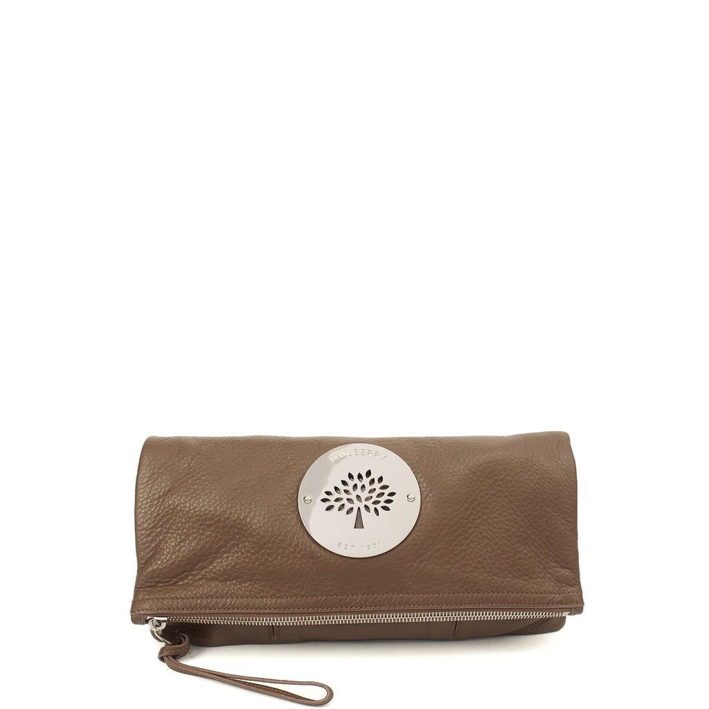 Mulberry Clutch Daria Pouch in Clay, Calfskin Leather