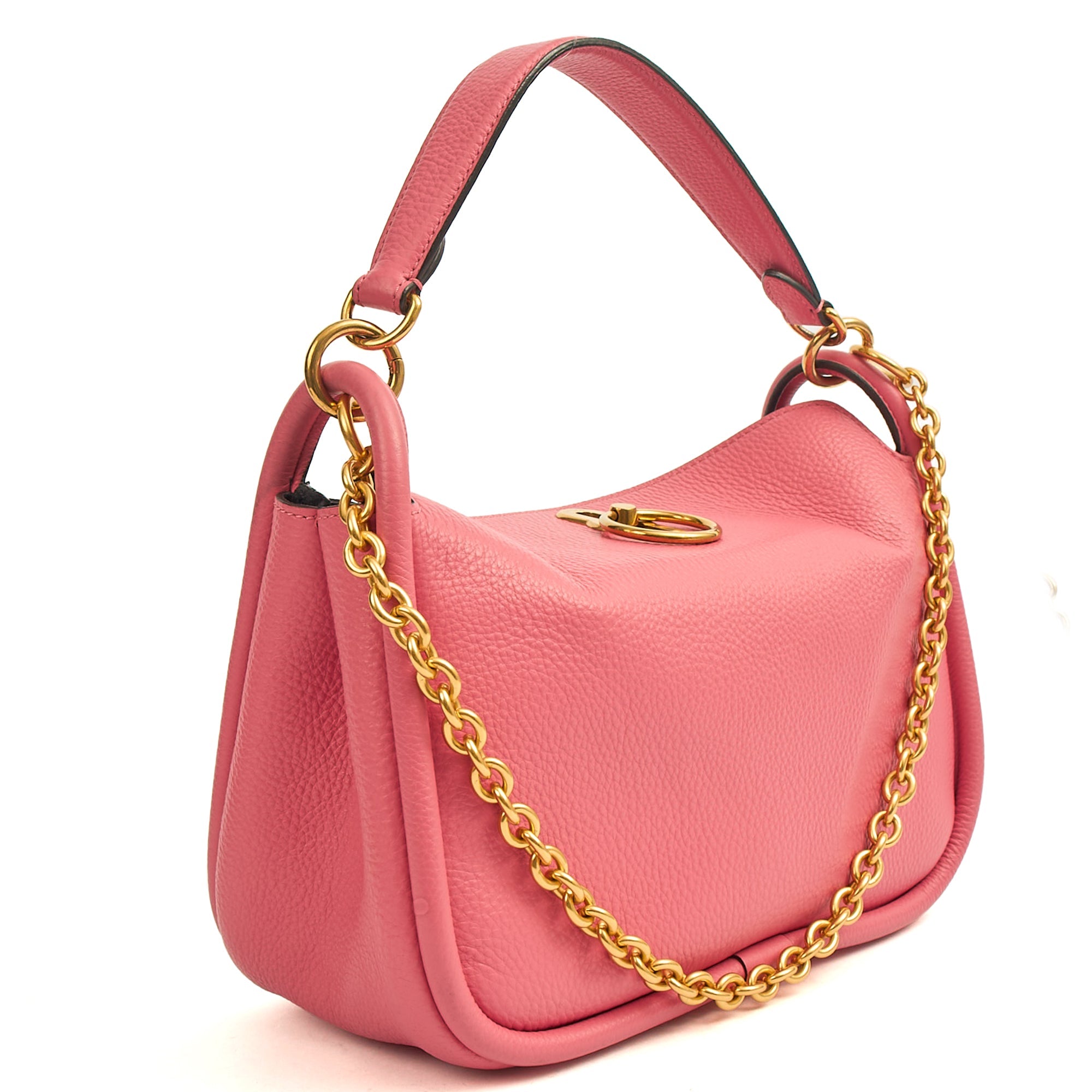 Mulberry Shoulder Bag Leighton - Small in Geranium Pink, Leather