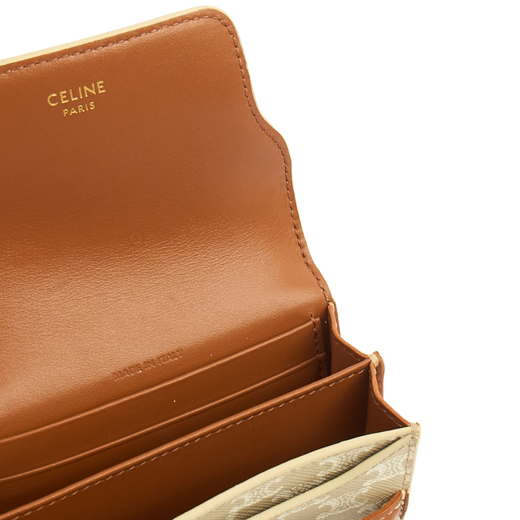 Celine Wallet in Brown, Box Calfskin