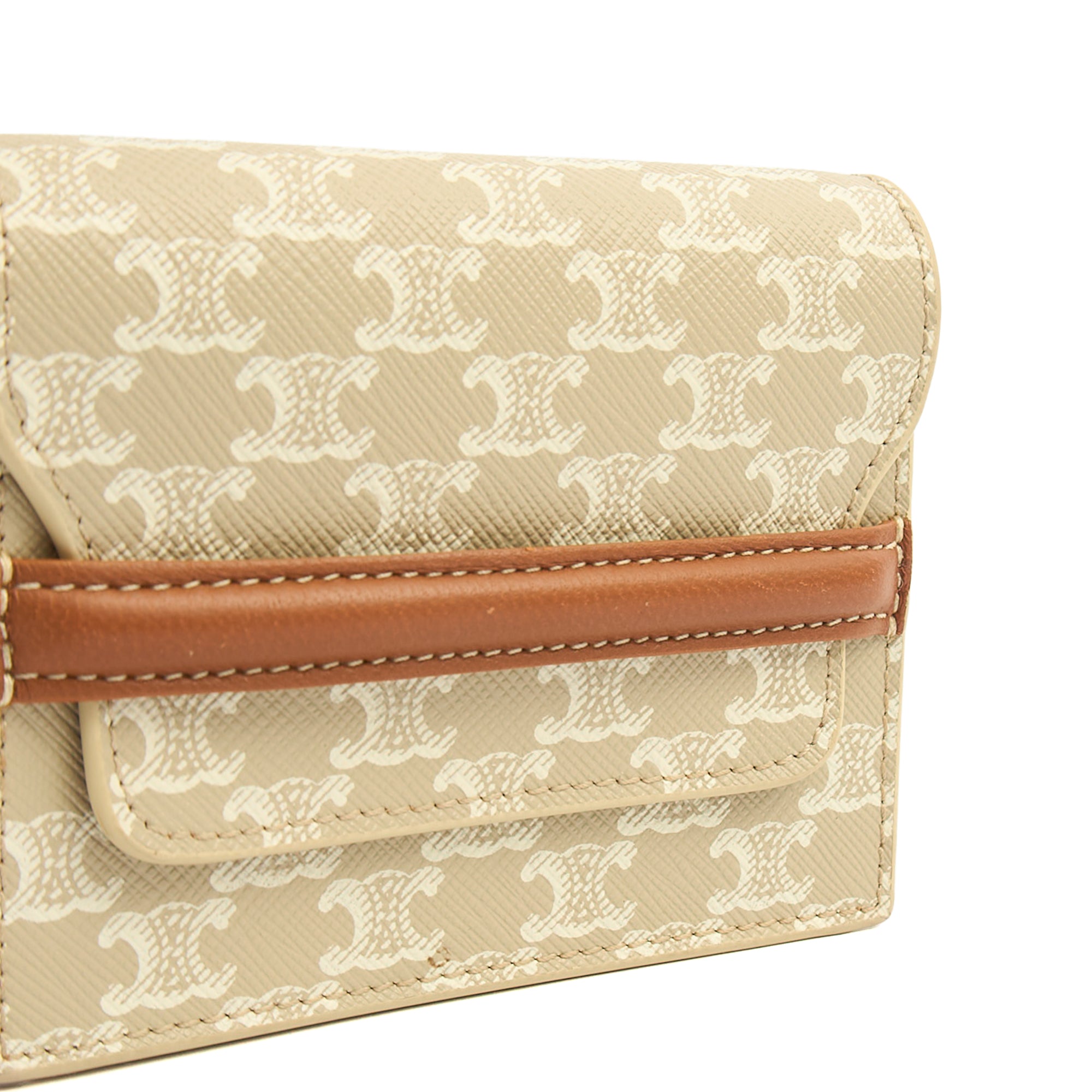 Celine Wallet in Brown, Box Calfskin