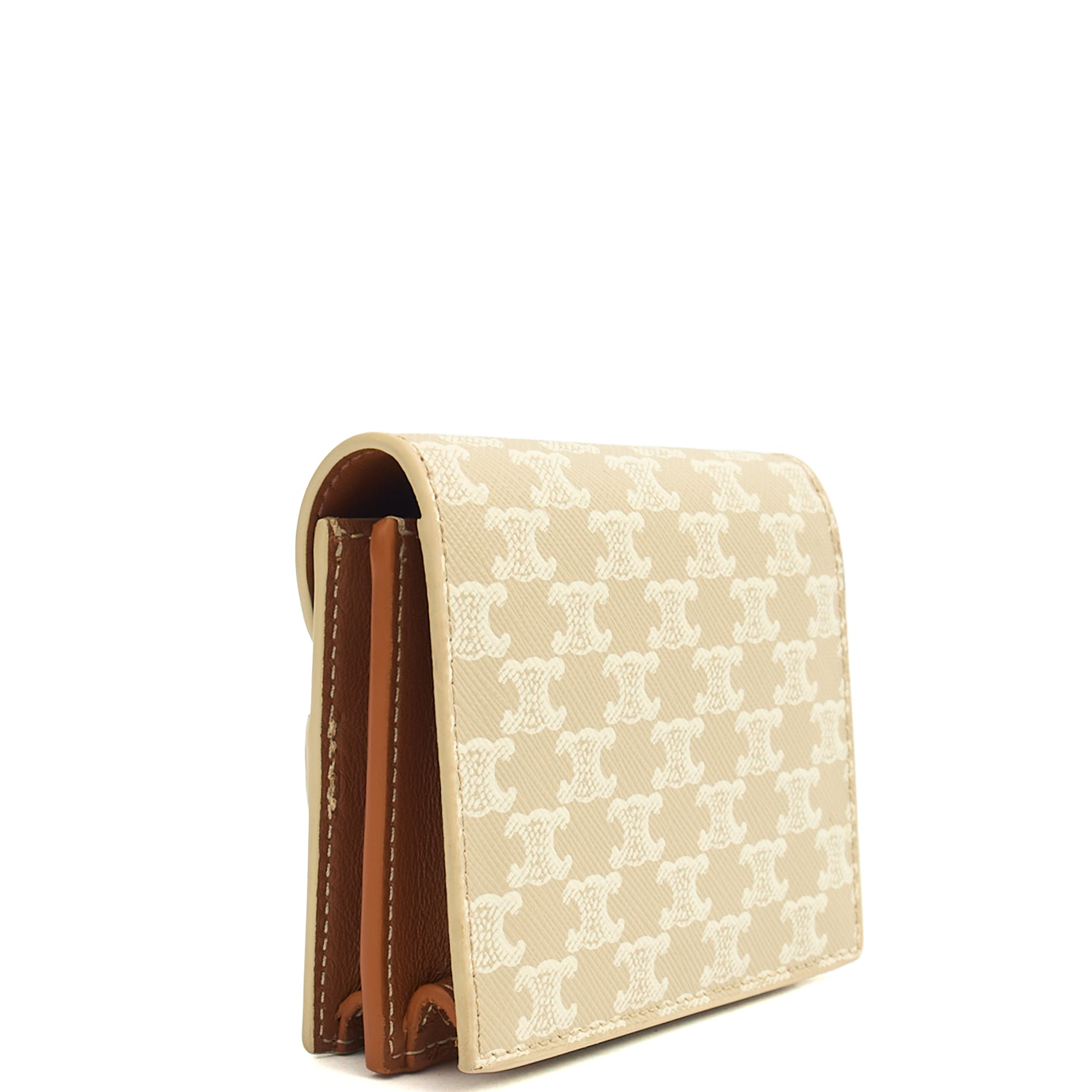 Celine Wallet in Brown, Box Calfskin
