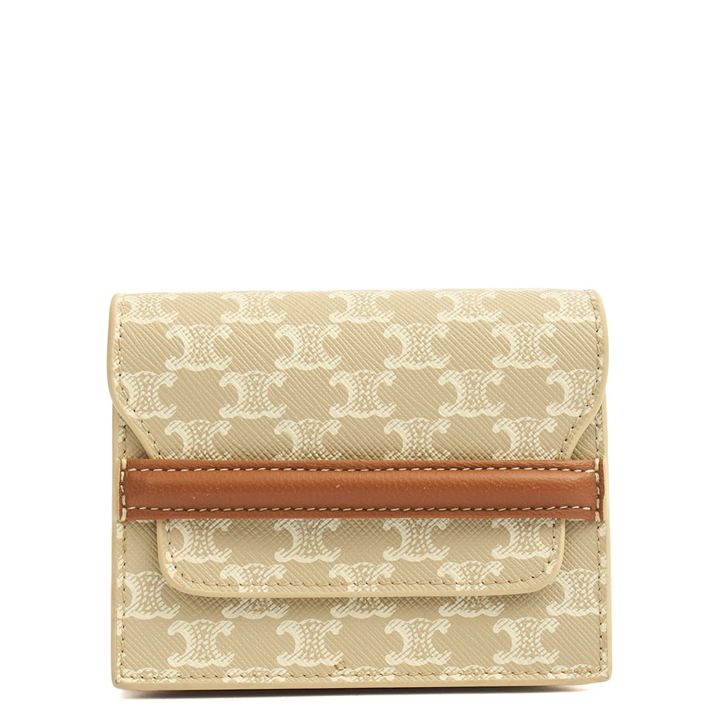 Celine Wallet in Brown, Box Calfskin