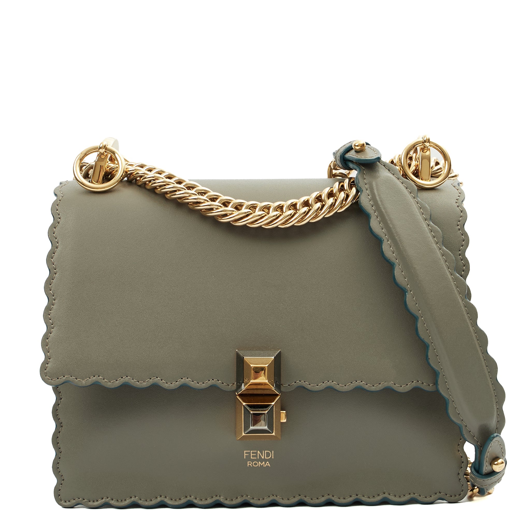 Fendi Cross Body Kan I - Small in Blue, Leather