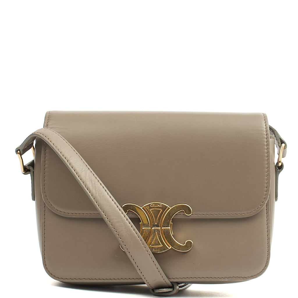 Celine Cross Body Triomphe - Mini in Grey, Box Calfskin