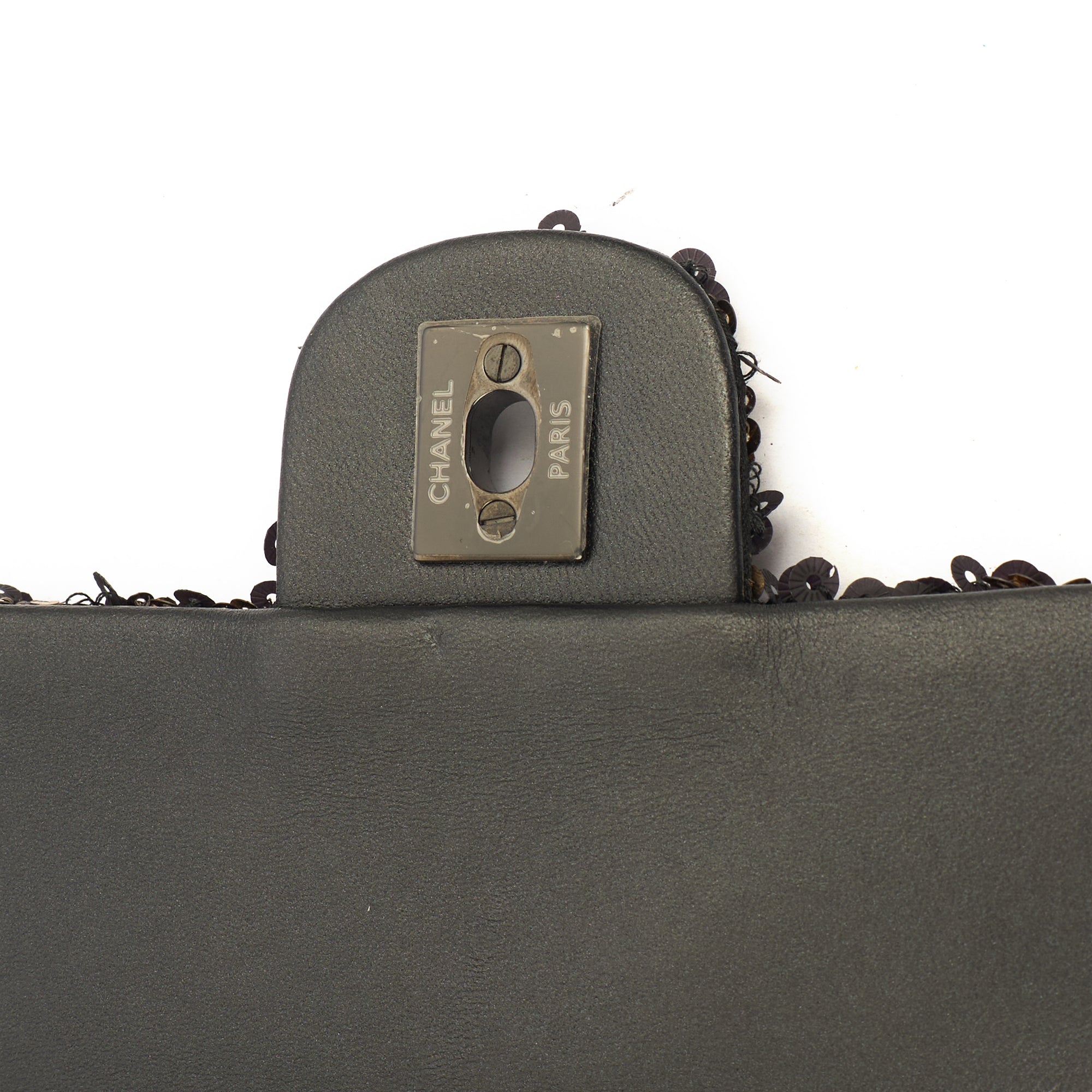 Chanel Shoulder Bag Flap Bag in Black, Sequin