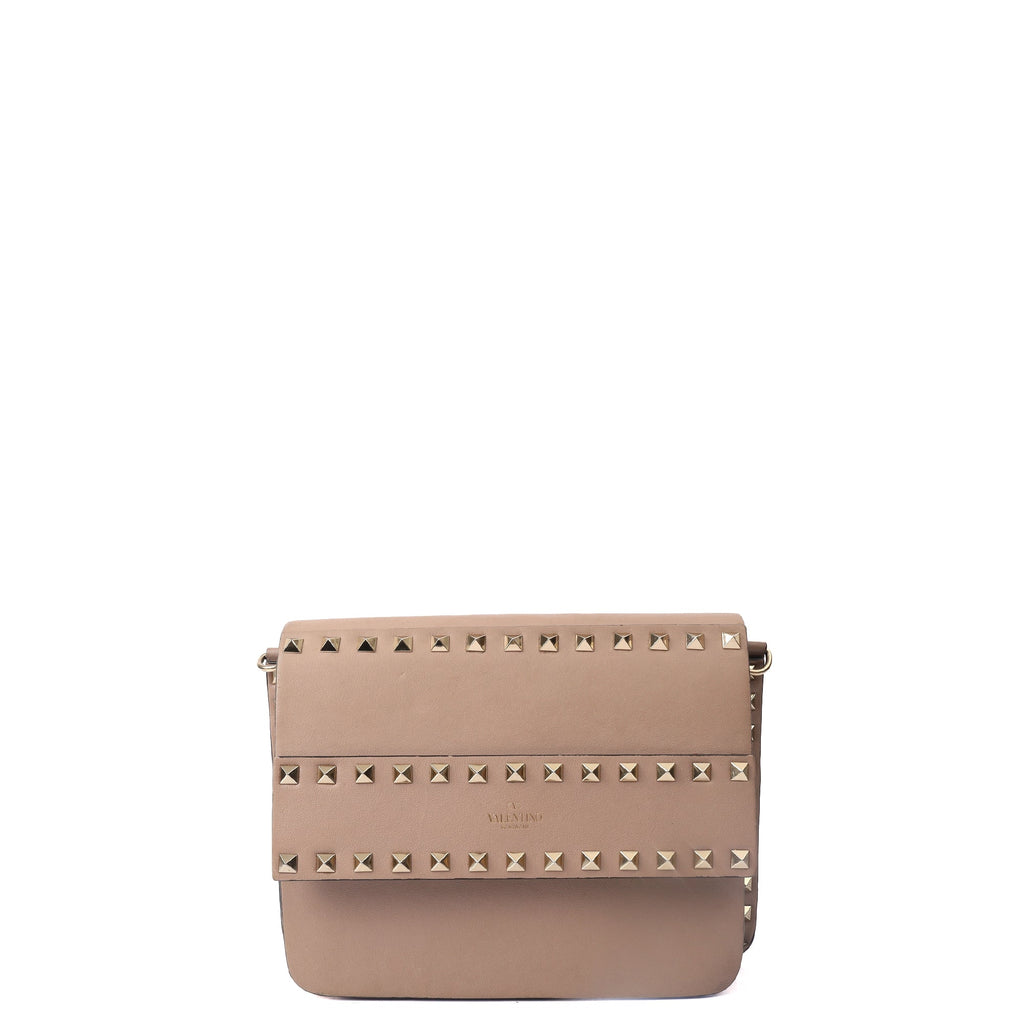 Valentino Cross Body Rockstud Camera Bag in Pink, Leather