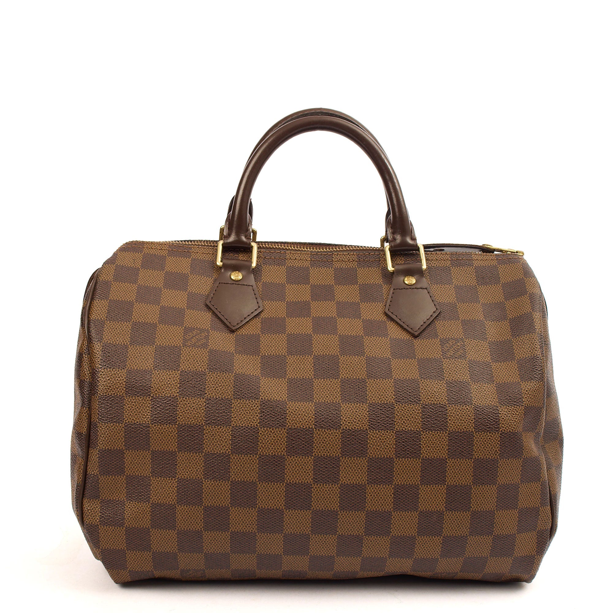 Louis Vuitton Top Handle Speedy 30 in Damier Ebene, Canvas
