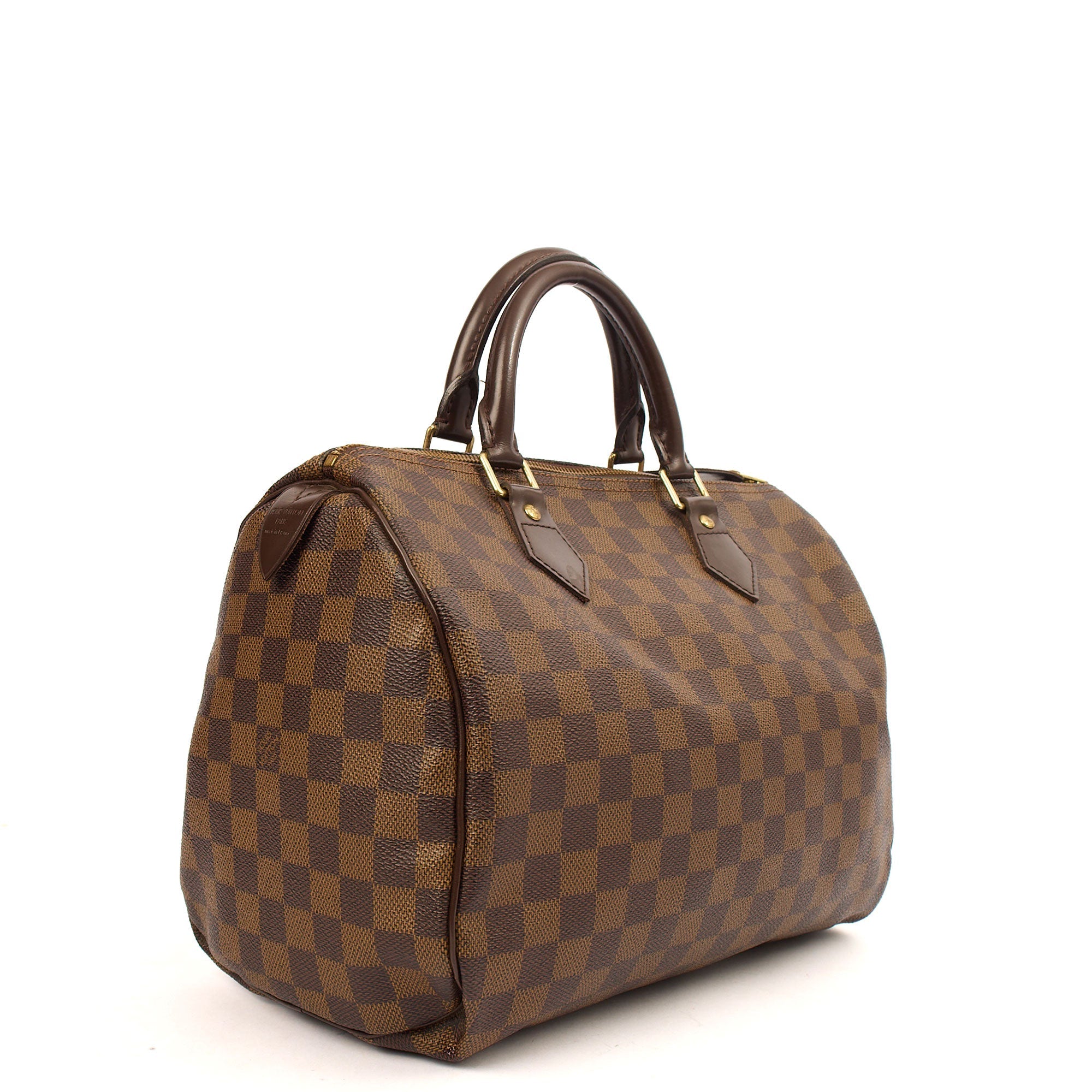 Louis Vuitton Top Handle Speedy 30 in Damier Ebene, Canvas