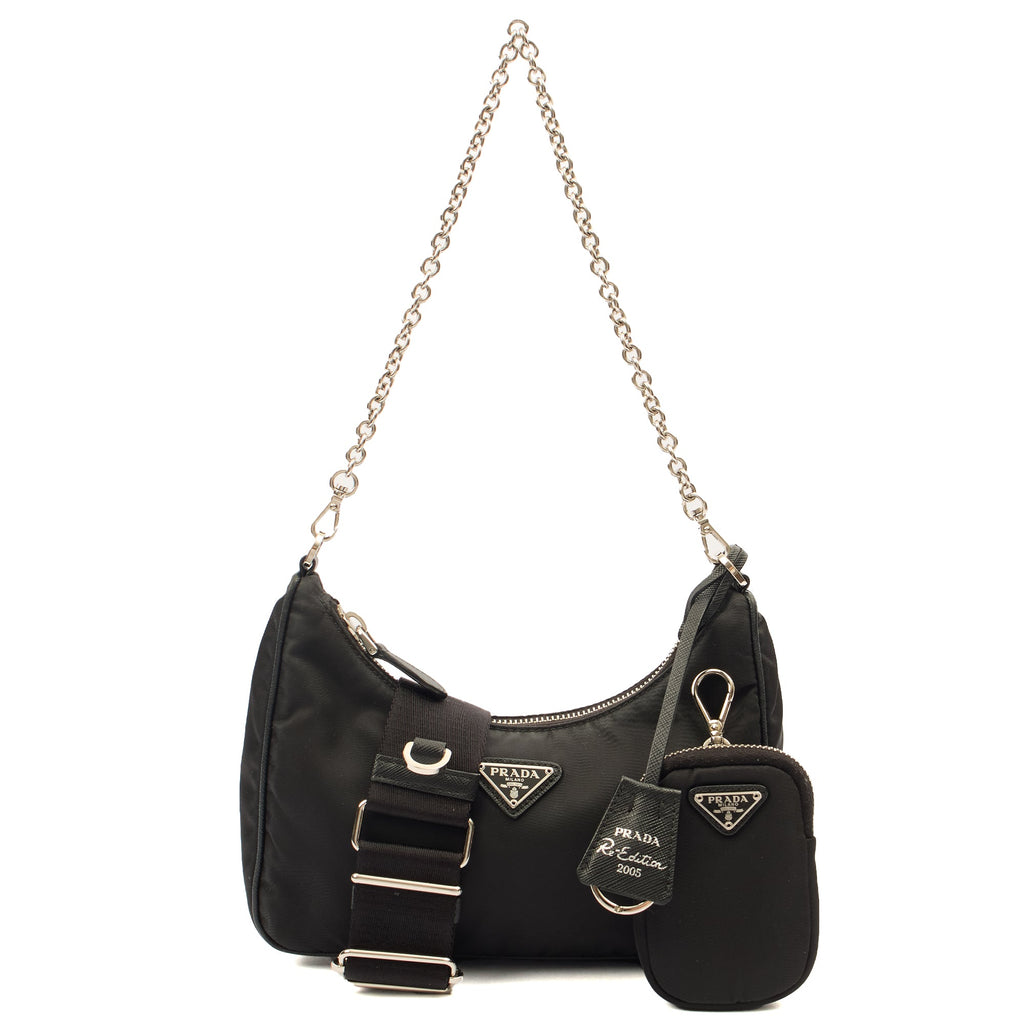 Prada Cross Body Re-Edition 2000 Shoulder Bag in Black, Nylon